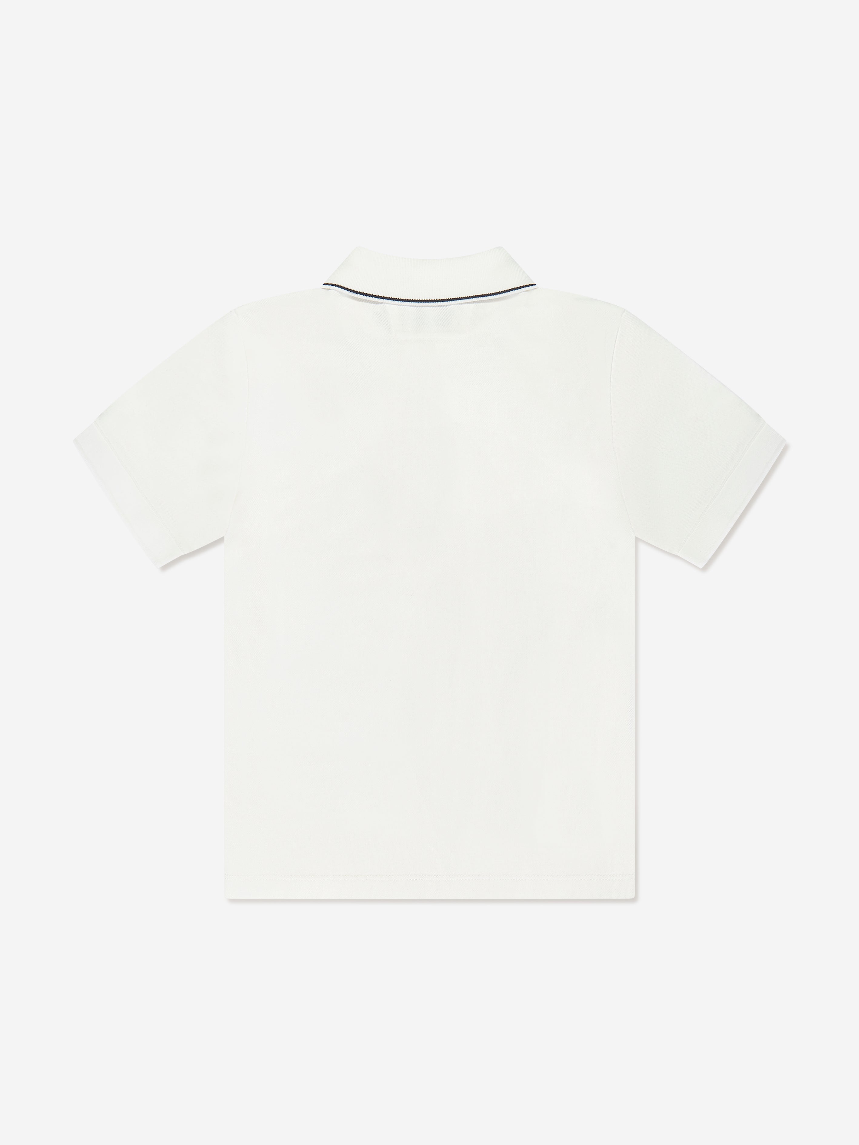 C.P. Company Boys Logo Polo Shirt in Ivory