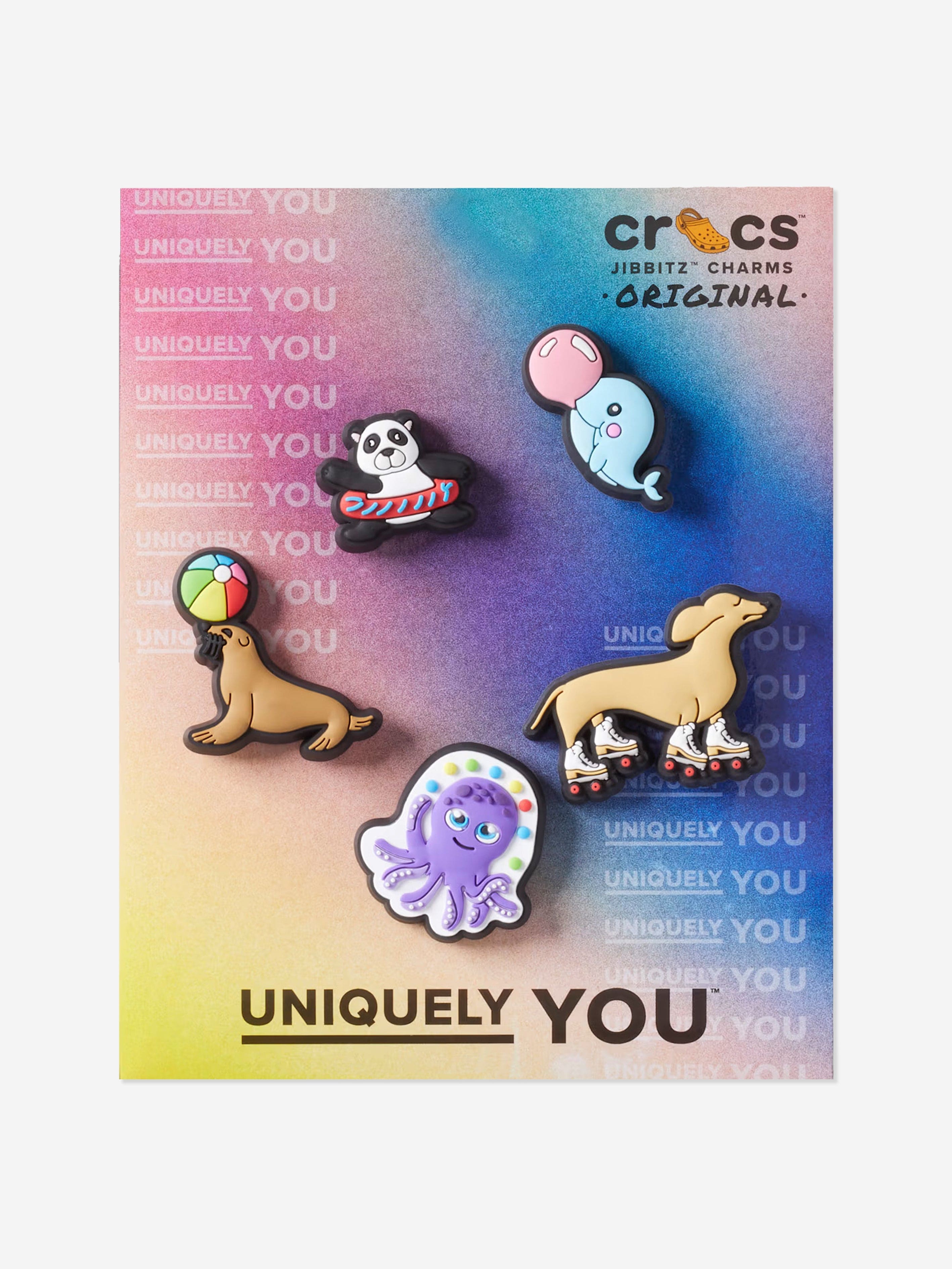 Crocs Kids Fun Animal Friends Jibbitz™ Charm 5 Pack in Multicolour