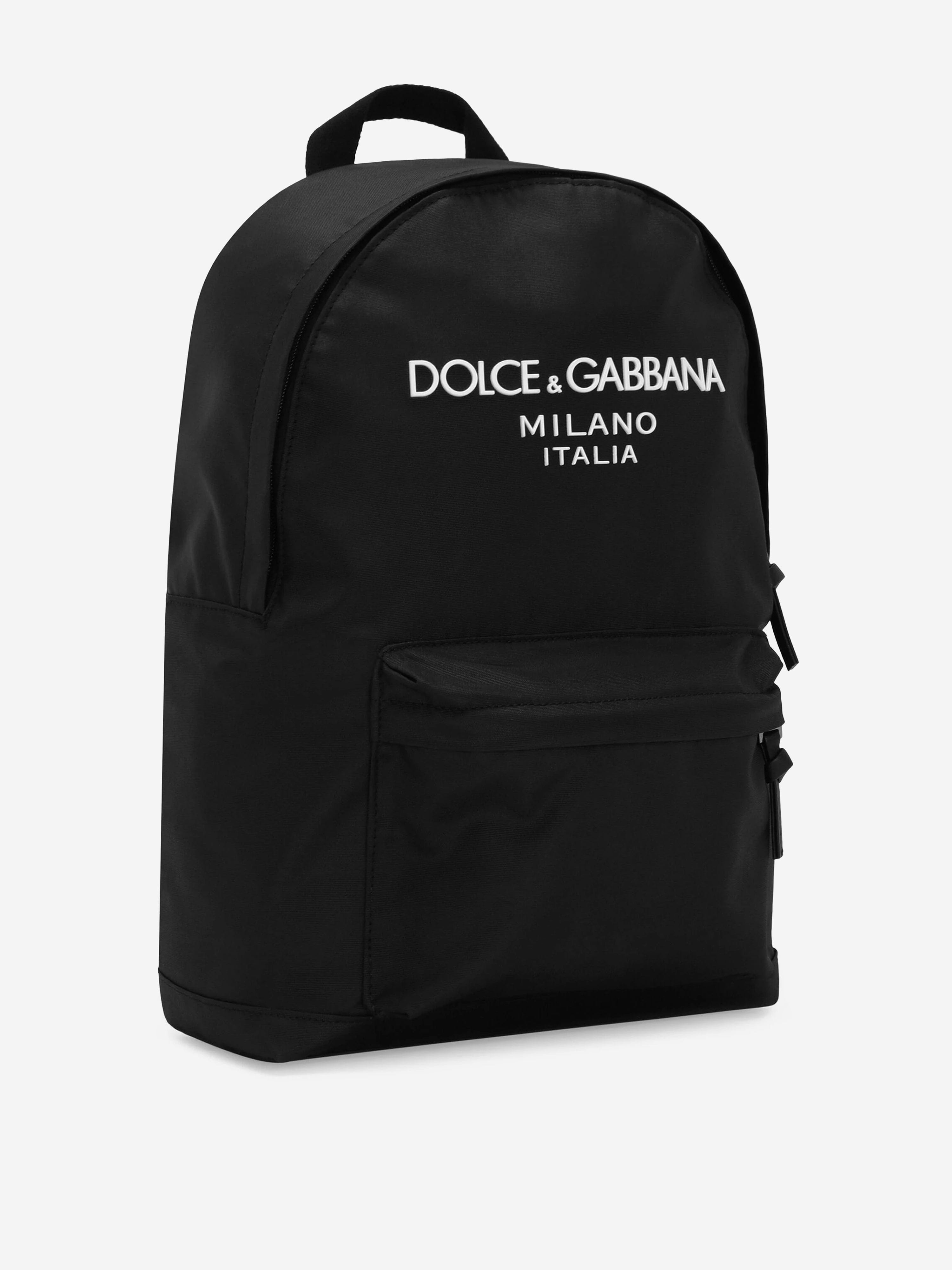 Dolce & Gabbana Boys Milano Logo Backpack in Black (41cm)