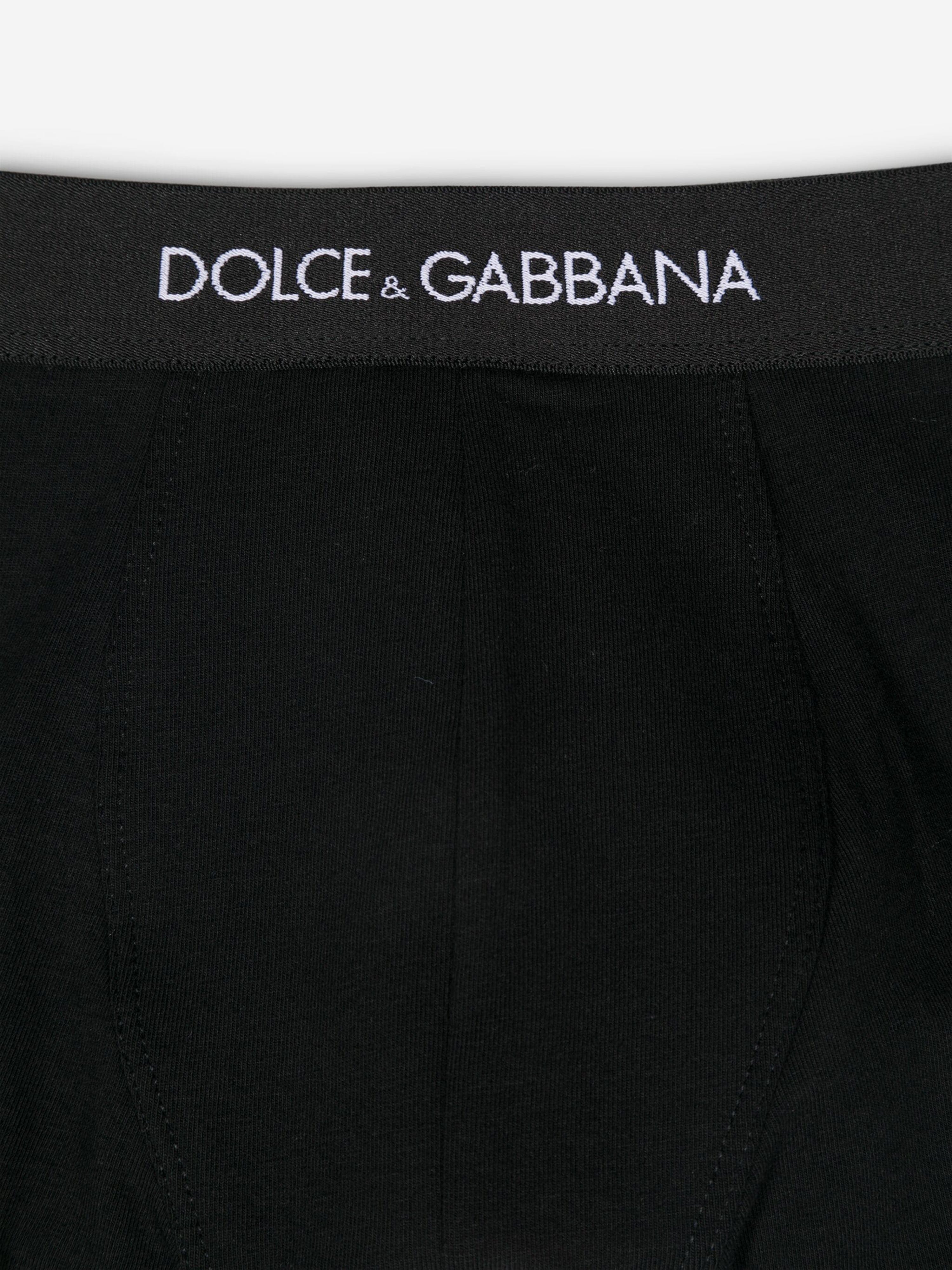 Dolce & Gabbana Boys 2 Pack Boxer Shorts Set in Black