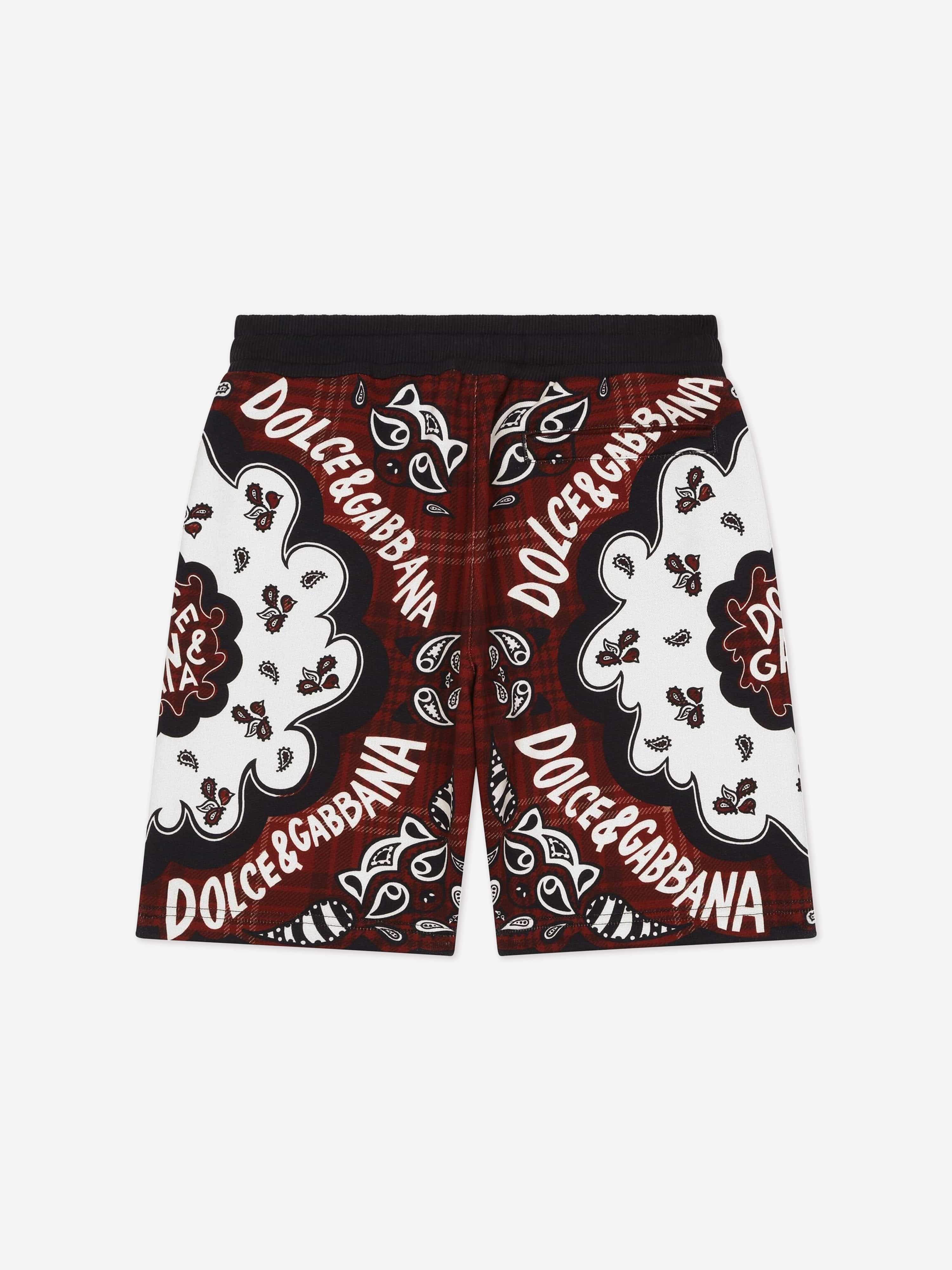 Dolce & Gabbana Boys Bandana Bermuda Shorts in Multicolour