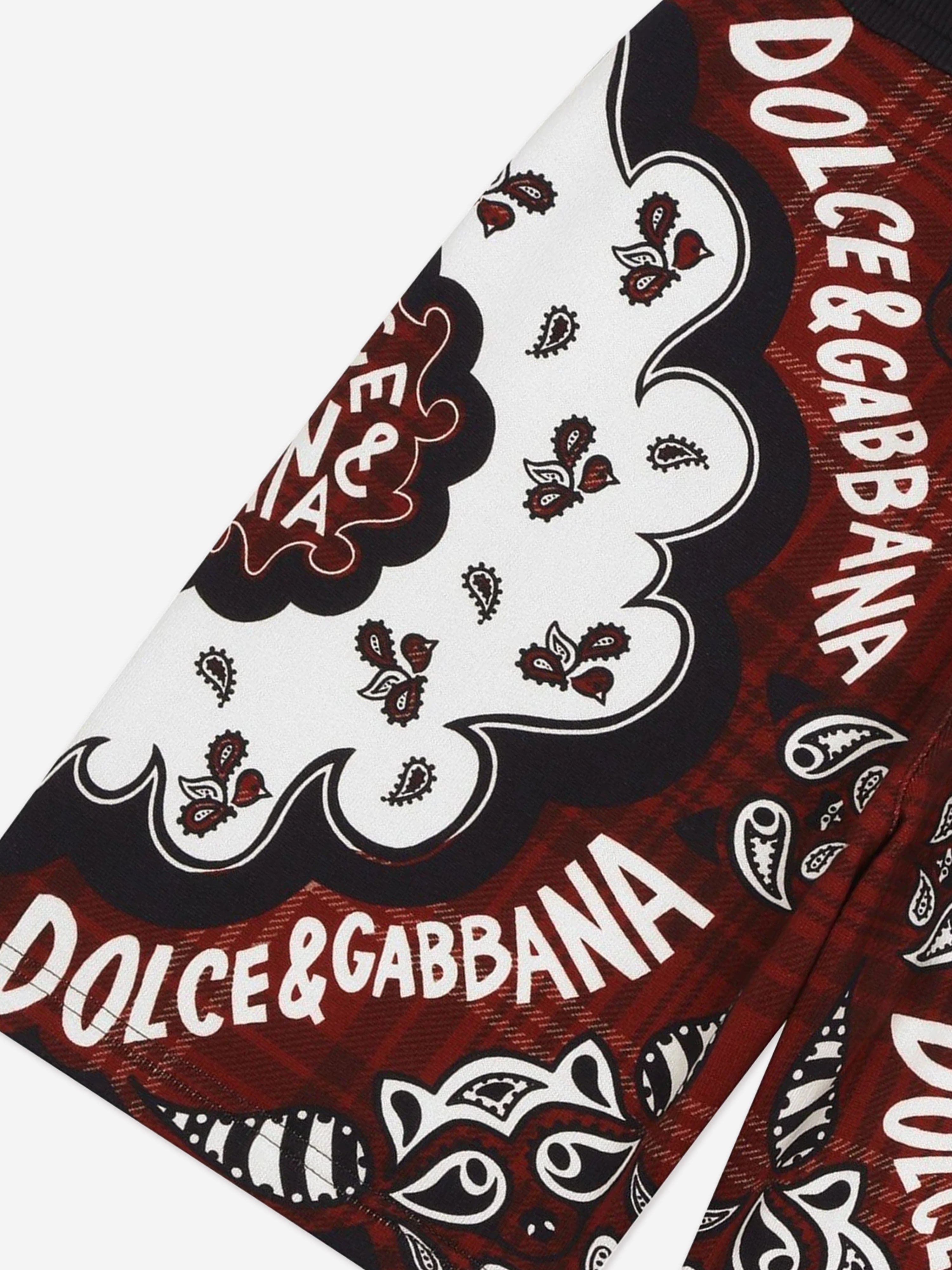 Dolce & Gabbana Boys Bandana Bermuda Shorts in Multicolour