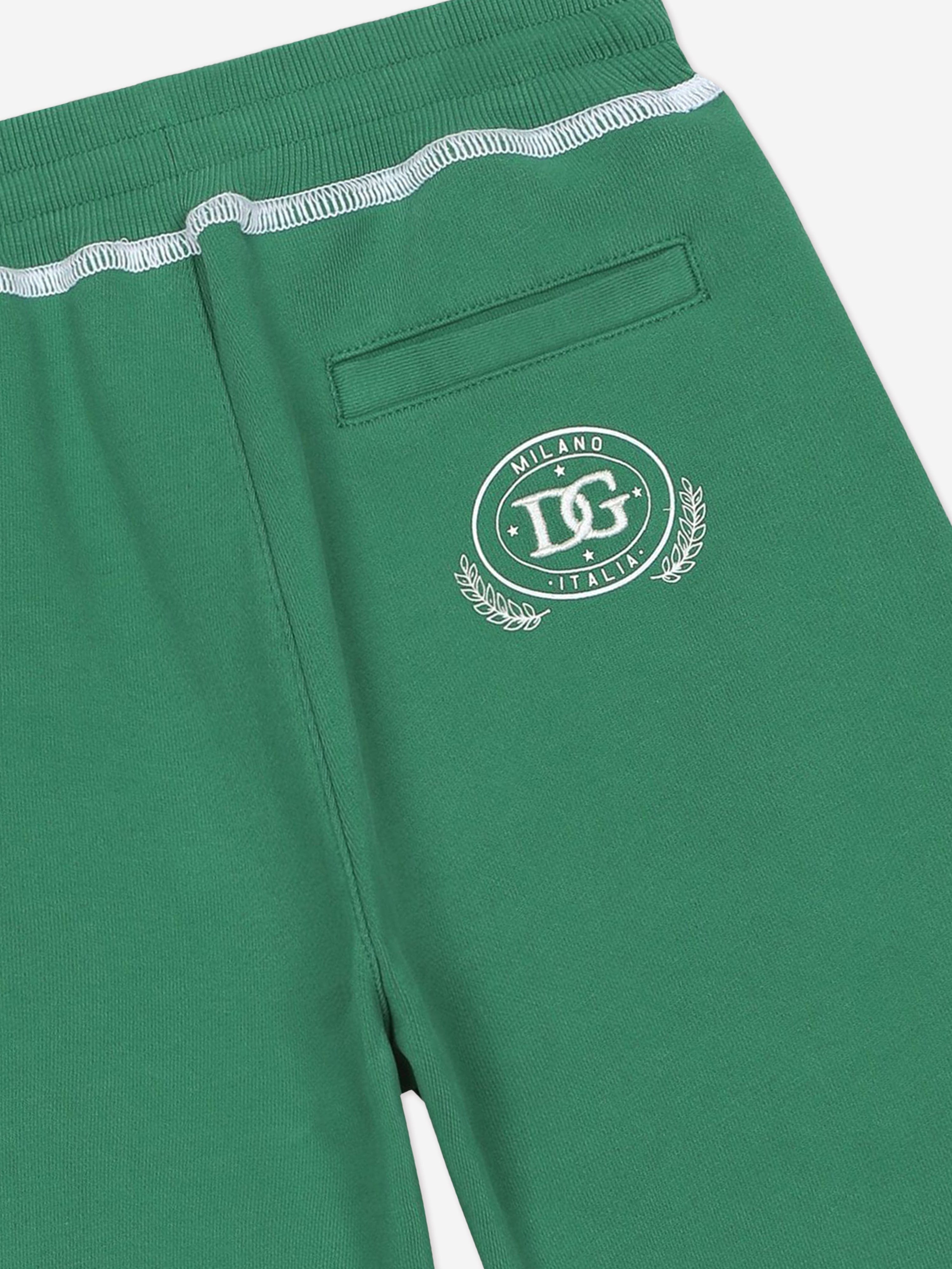 Dolce & Gabbana Boys Logo Bermuda Shorts in Green