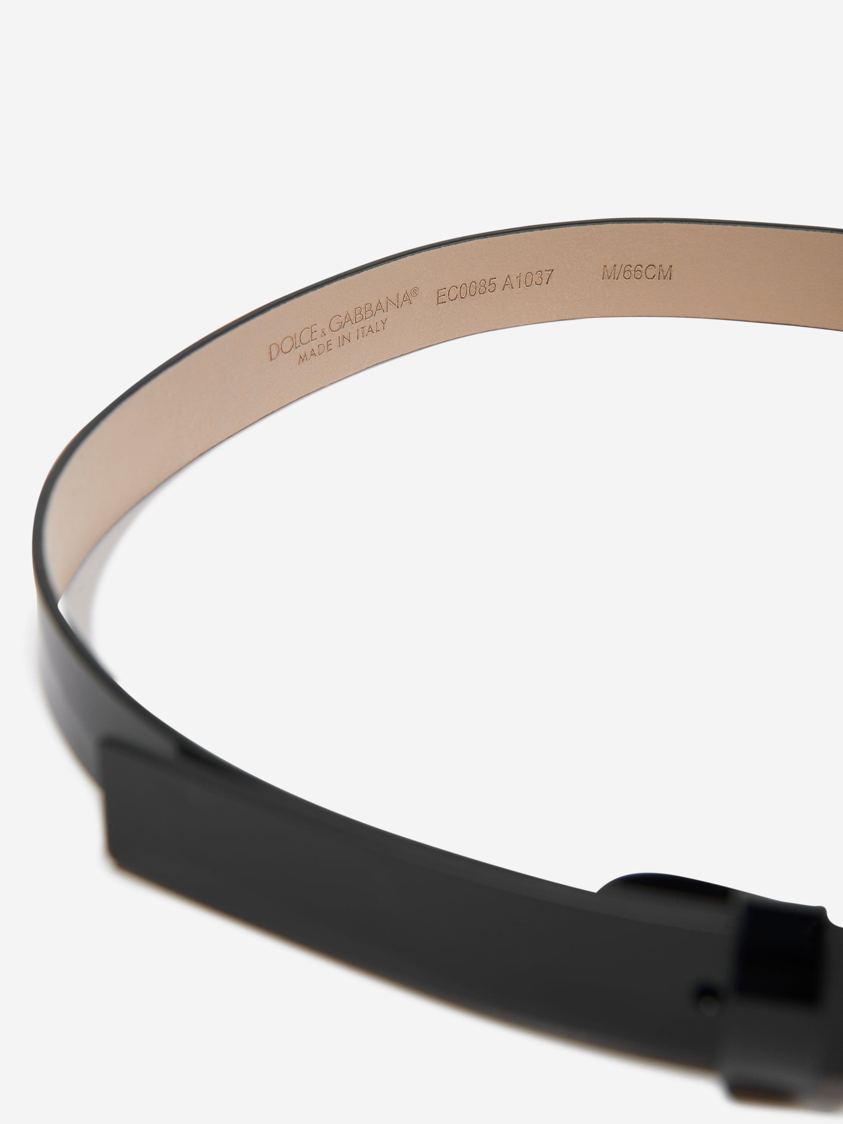 Dolce & Gabbana Boys Leather Belt in Black