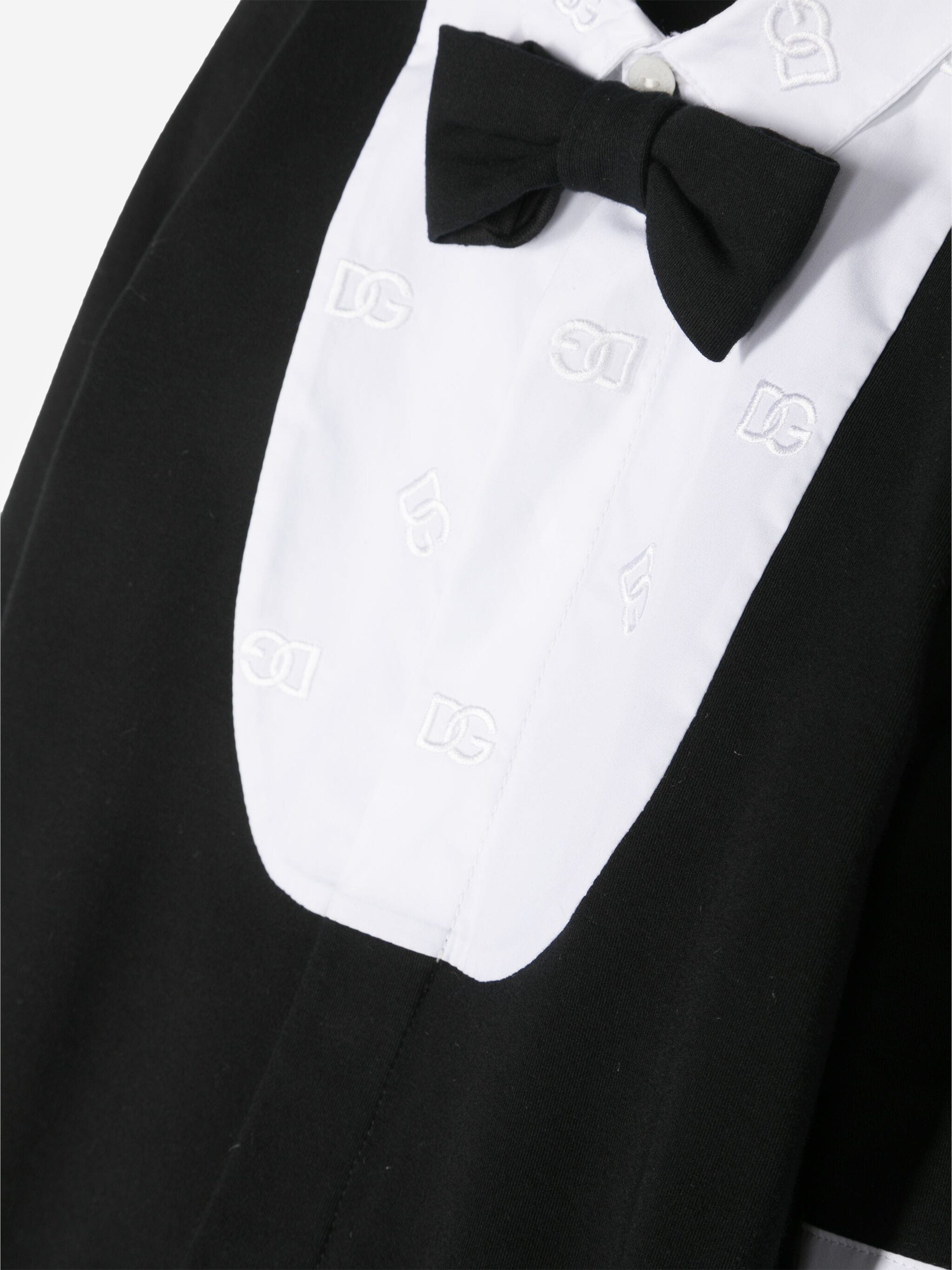 Dolce & Gabbana Baby Boys Tuxedo Babygrow in Black