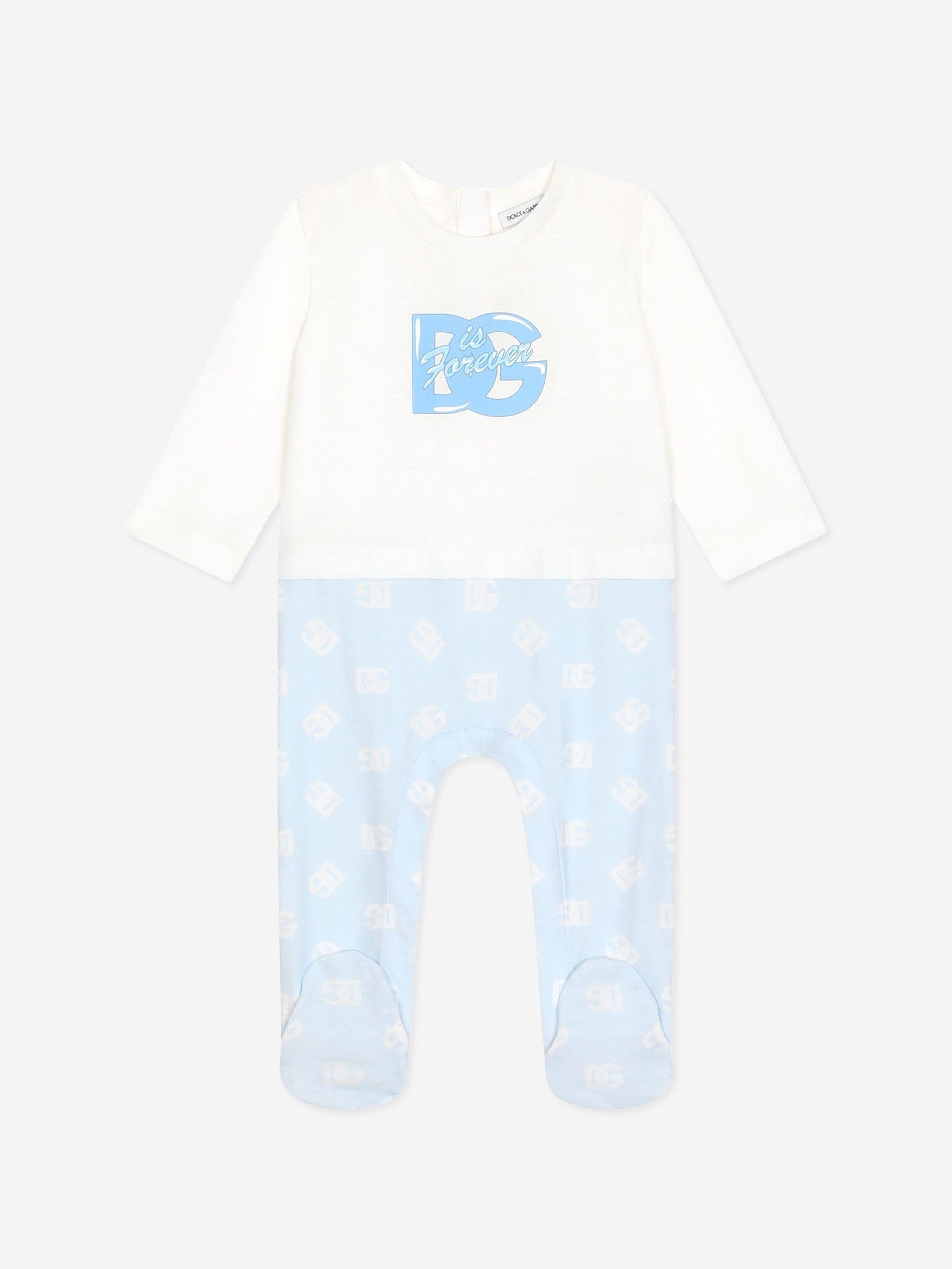 Dolce & Gabbana Baby Boys Babygrow Gift Set in Blue