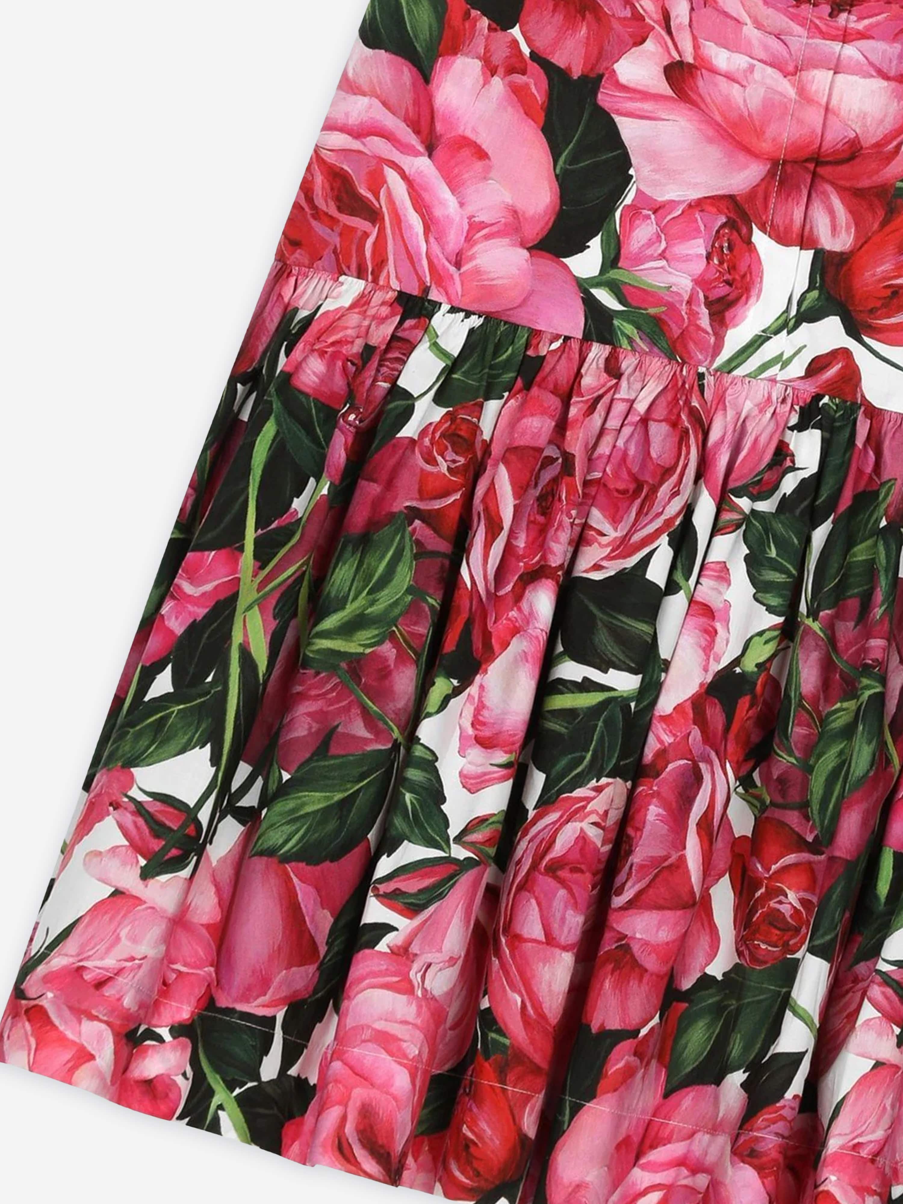 Dolce & Gabbana Girls Rose Shirt Dress in Pink