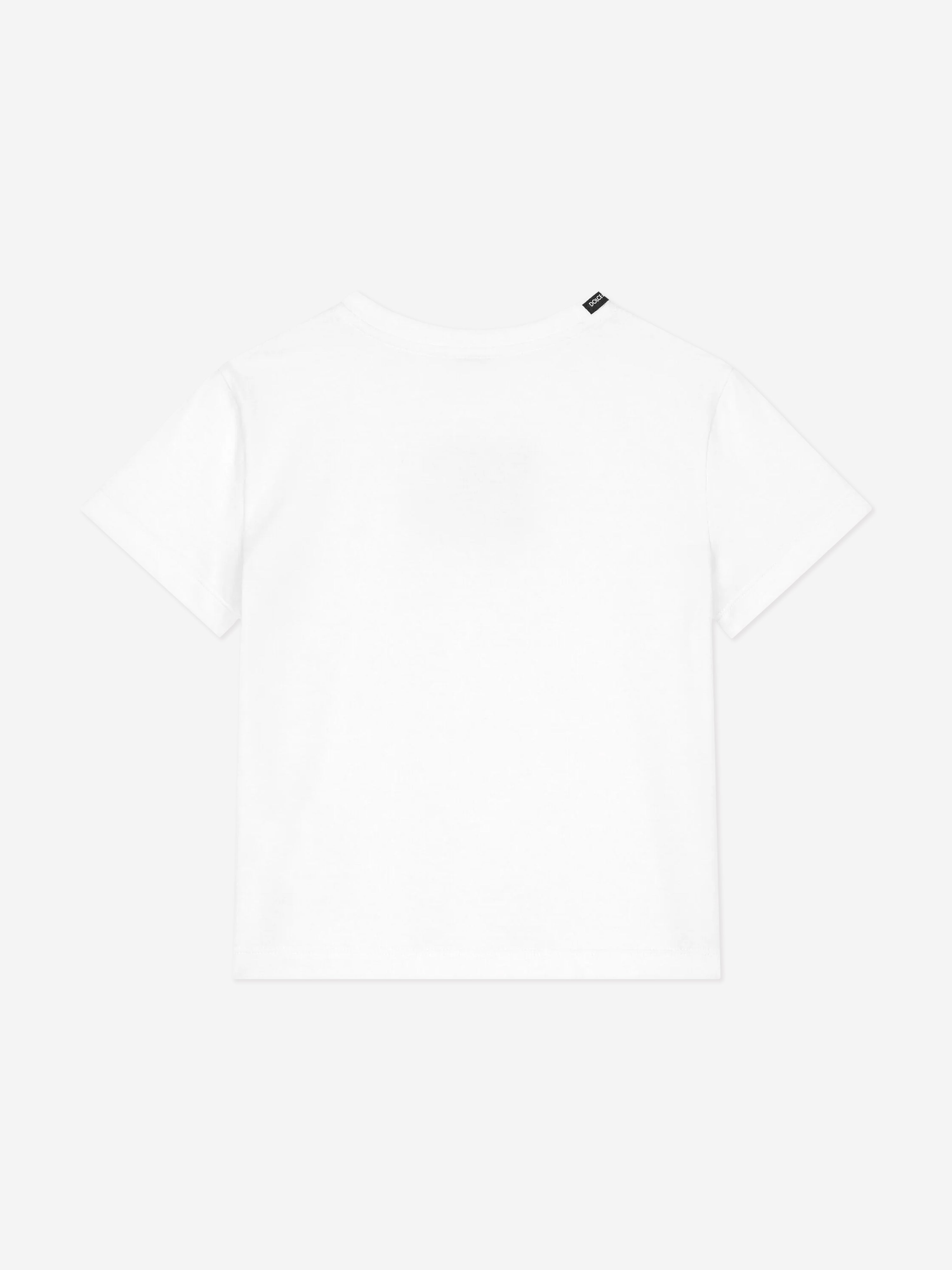 Dolce & Gabbana Girls Embroidered Logo T-Shirt in White