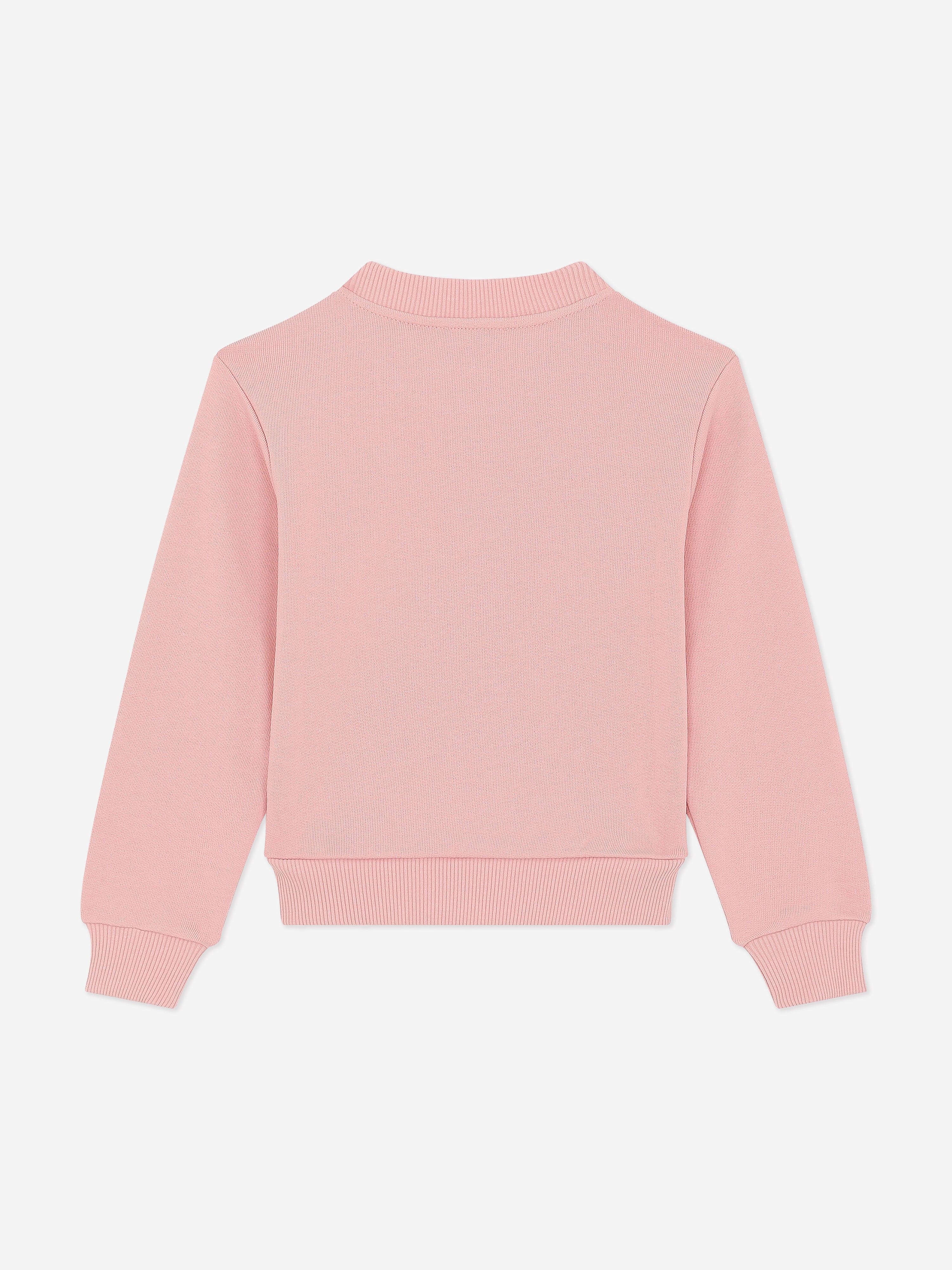 Dolce & Gabbana Girls Logo Label Sweatshirt in Pink