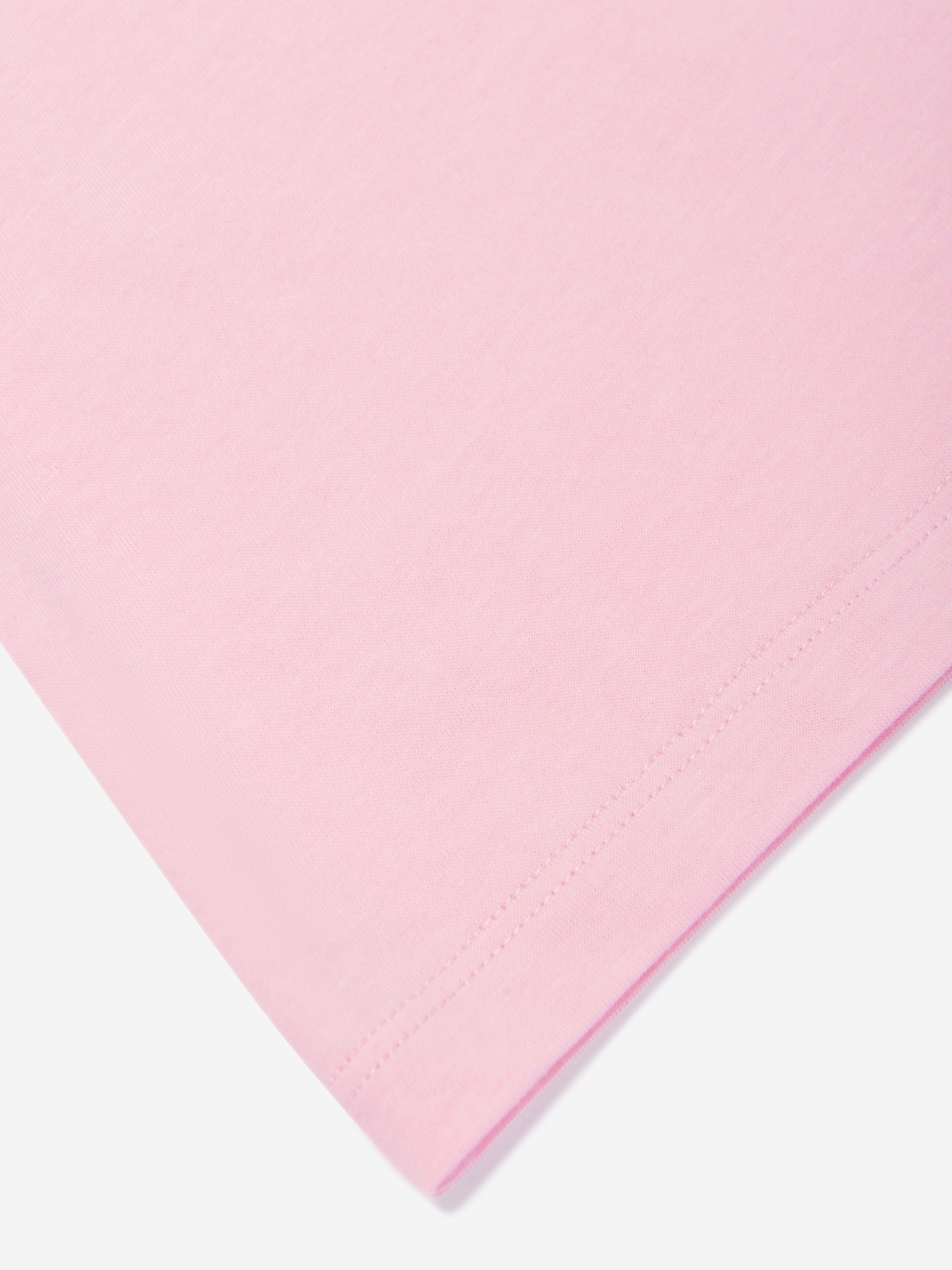 Dolce & Gabbana Girls Logo Label T-Shirt in Pink