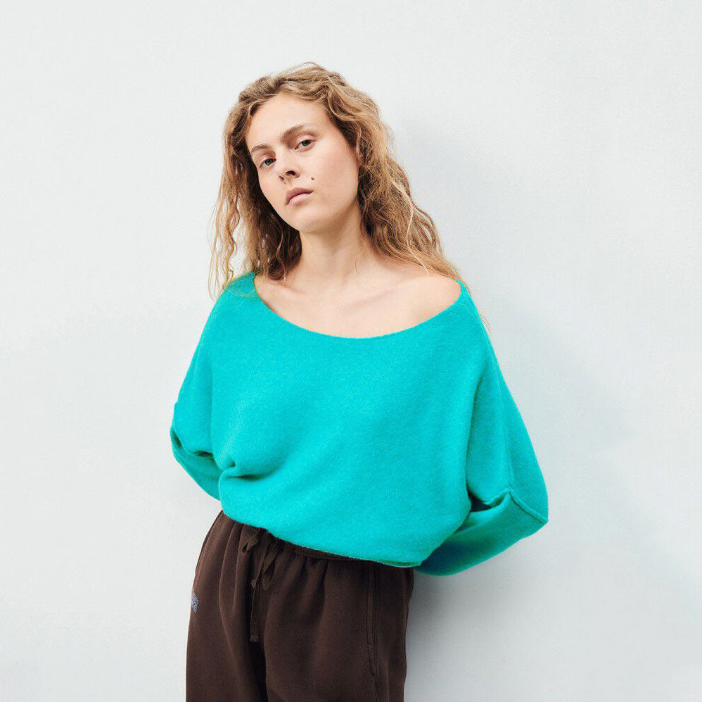 Women Green Knit Sweater
