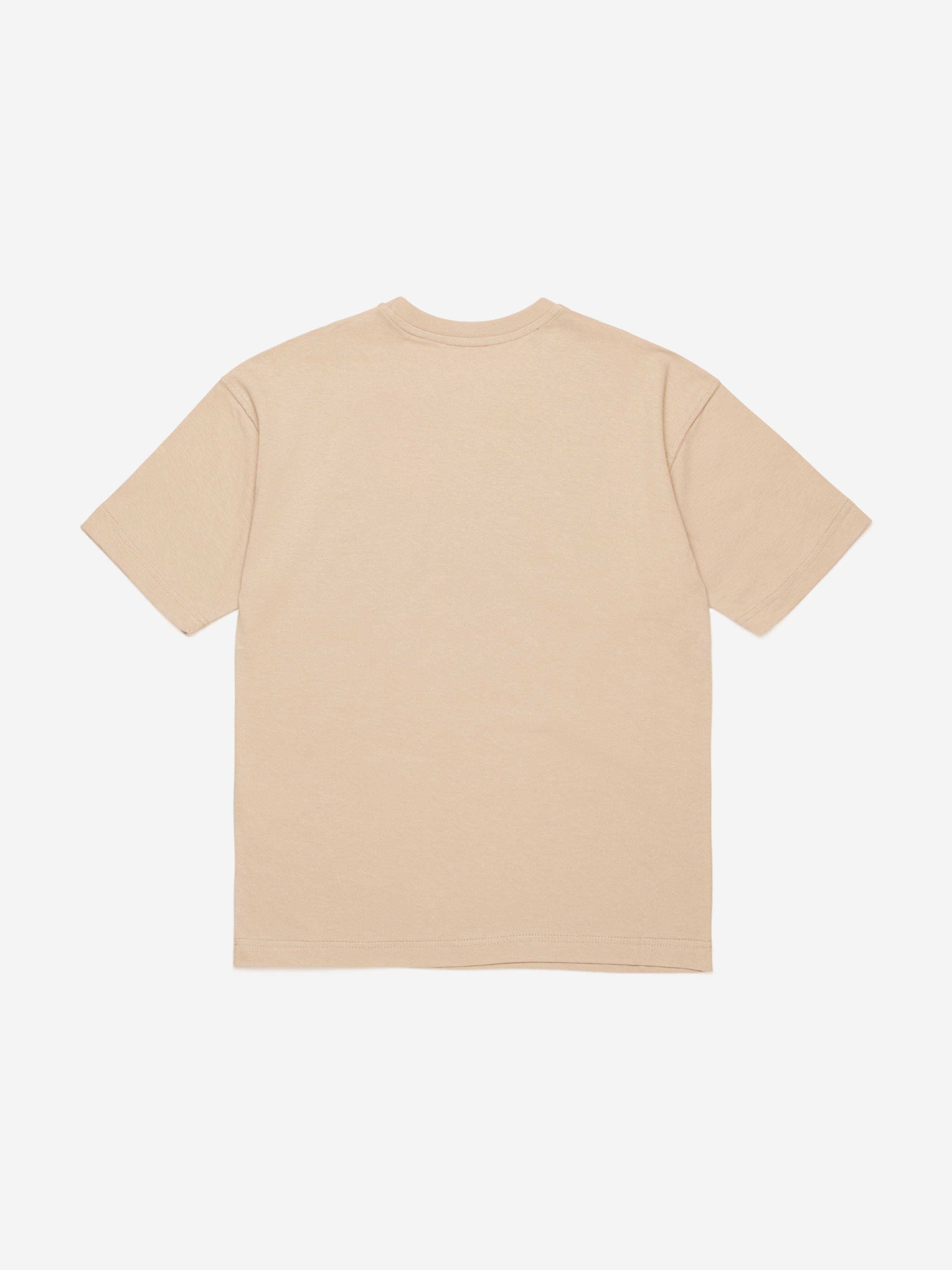 Diesel Kids Logo T-Shirt in Beige