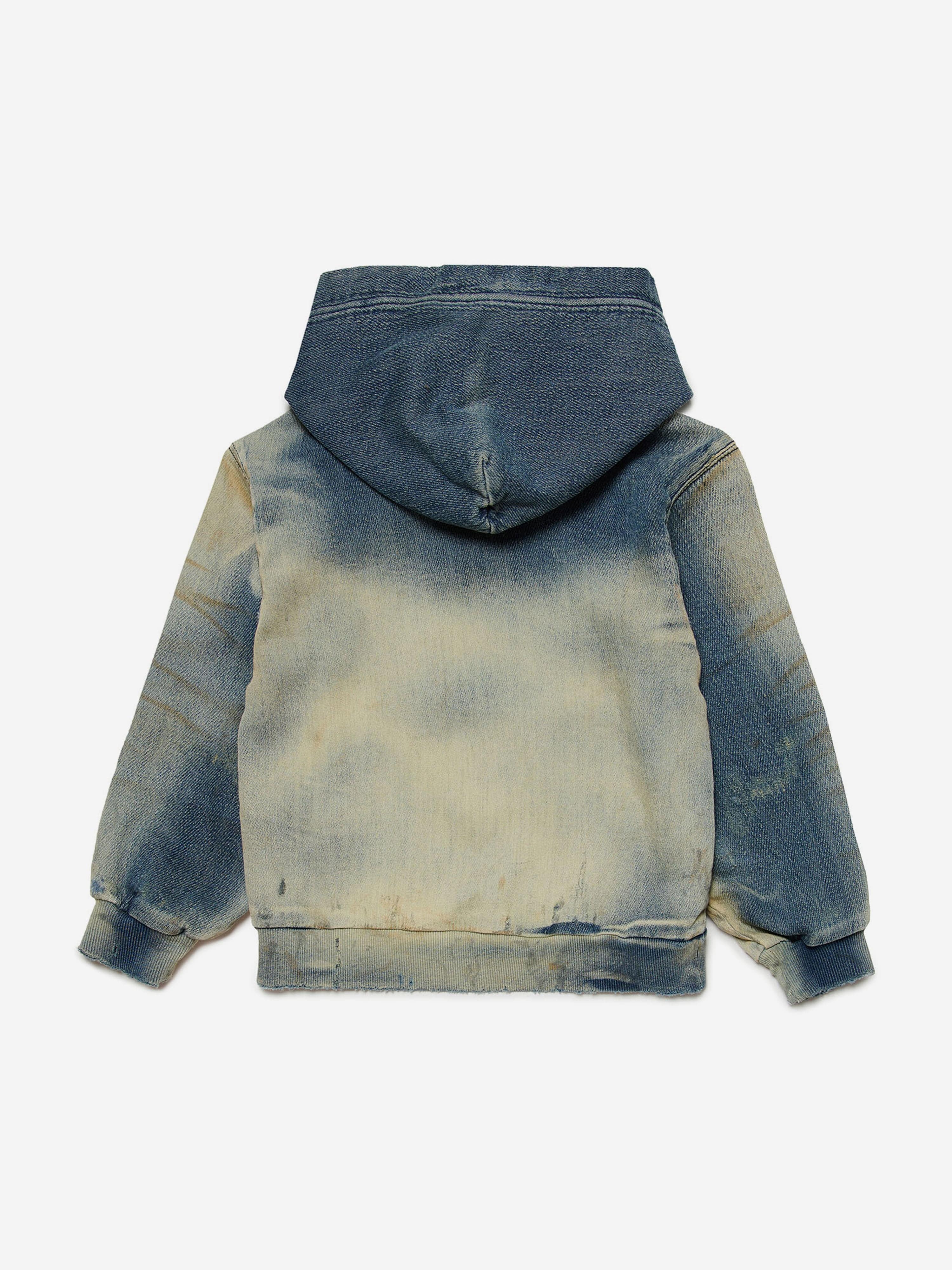 Diesel Kids Track Denim Hoodie in Blue