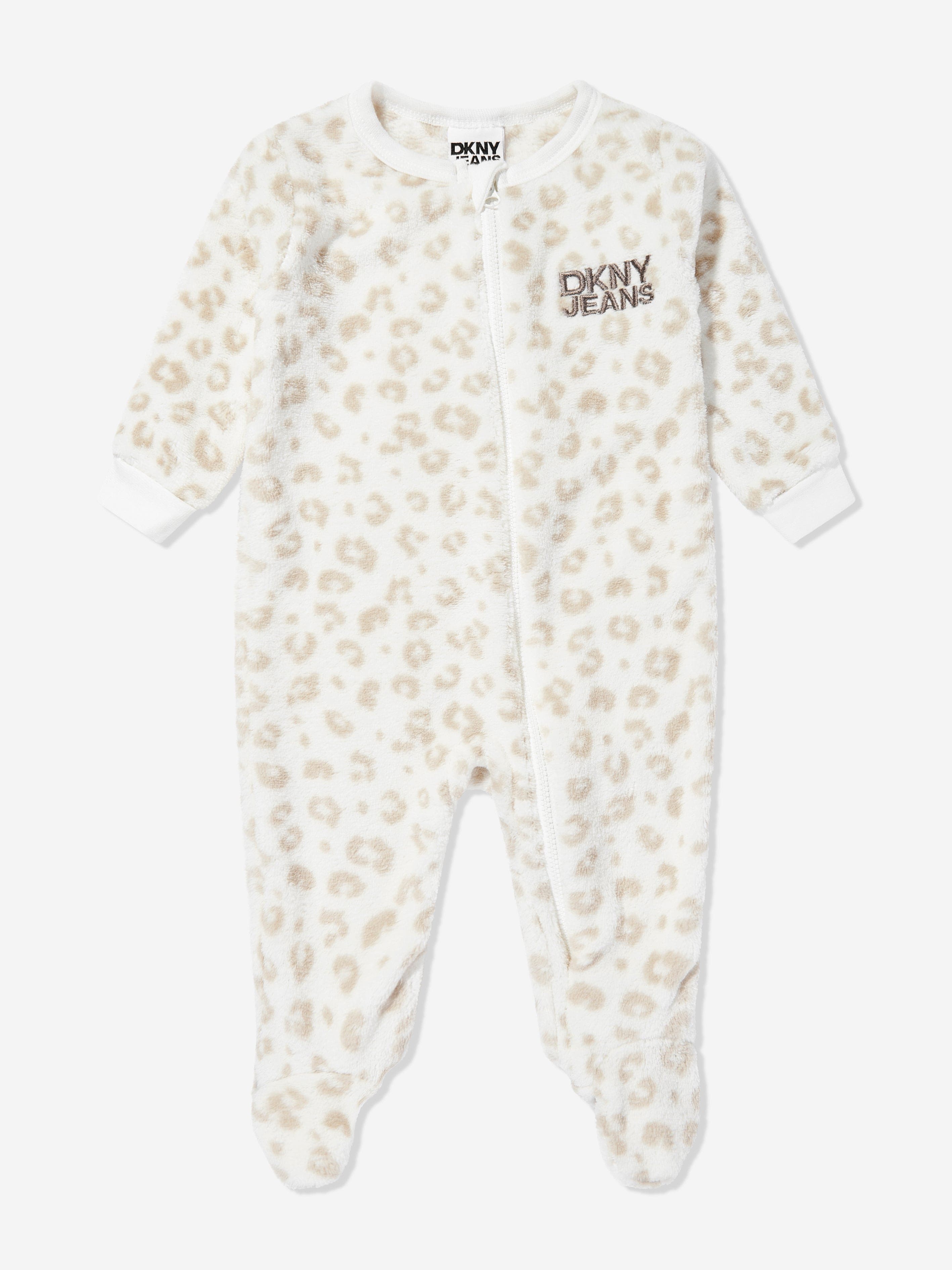 DKNY Baby Logo Babygrow in Ivory