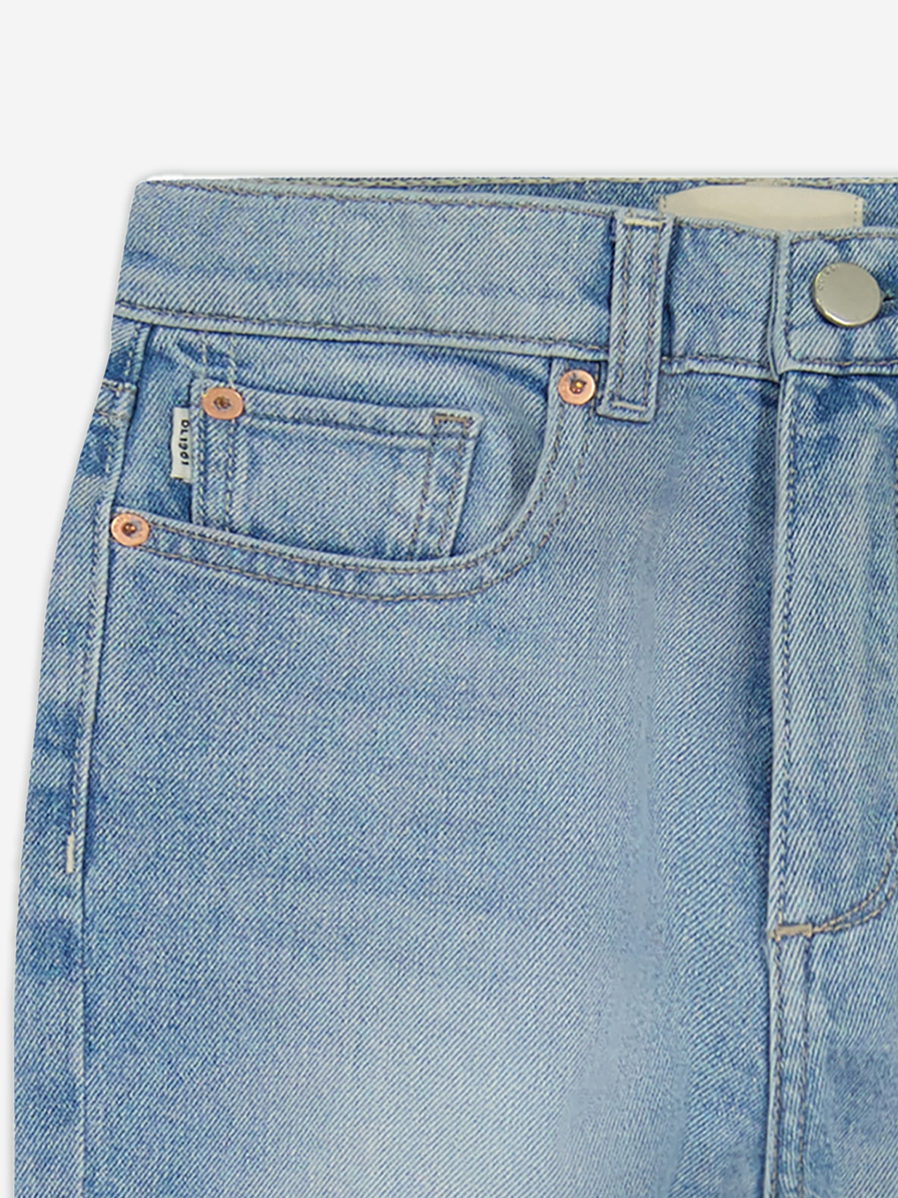 Girls Emie Straight High Rise Jeans in Blue