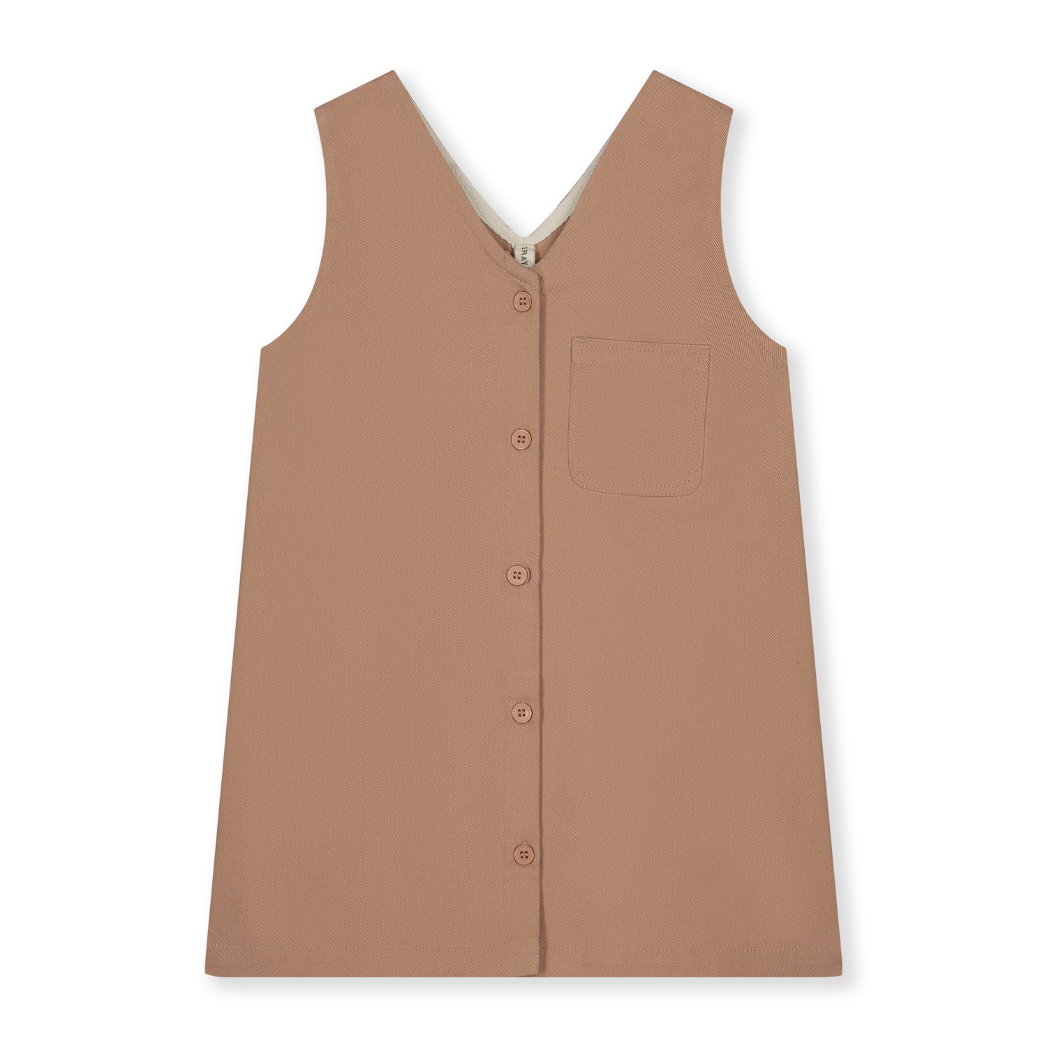 Girls Khaki Cotton Dress