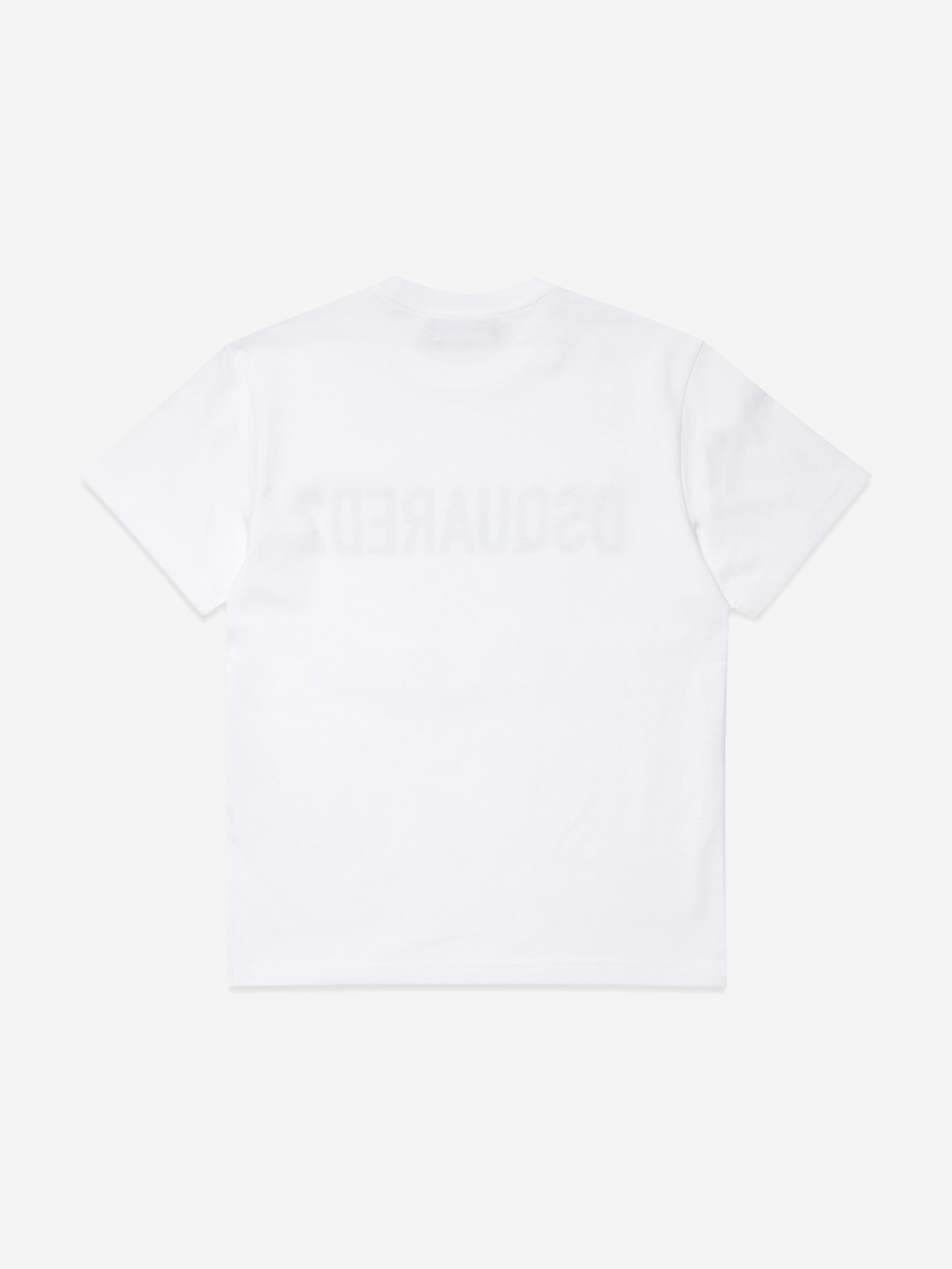 Dsquared2 Kids Logo Print T-Shirt in White