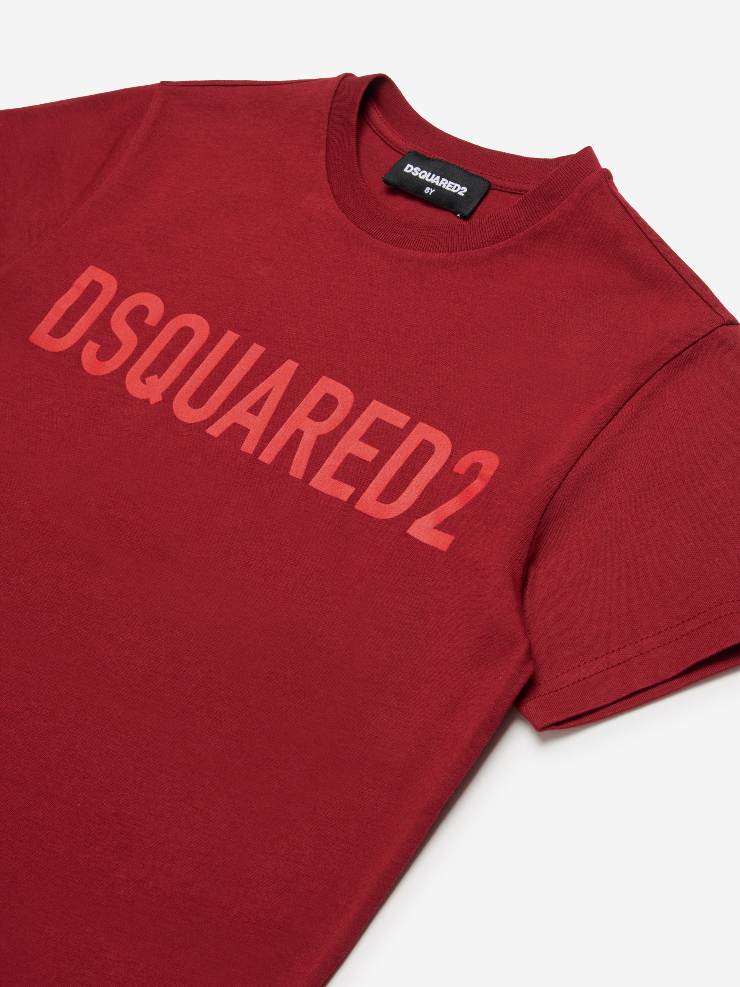 Kids Logo Print T-Shirt in Red