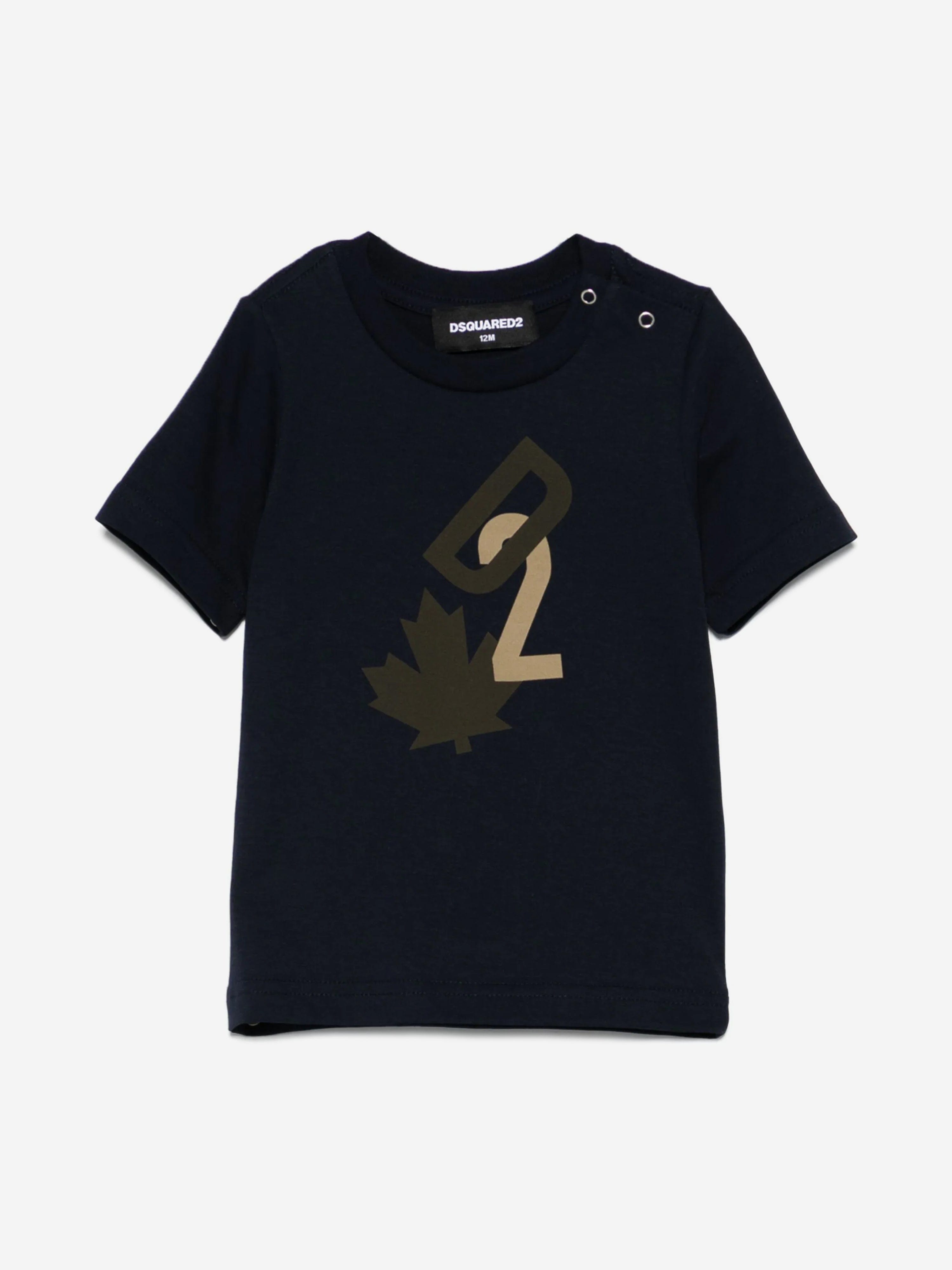Baby Maple Leaf Logo T-Shirt in Navy