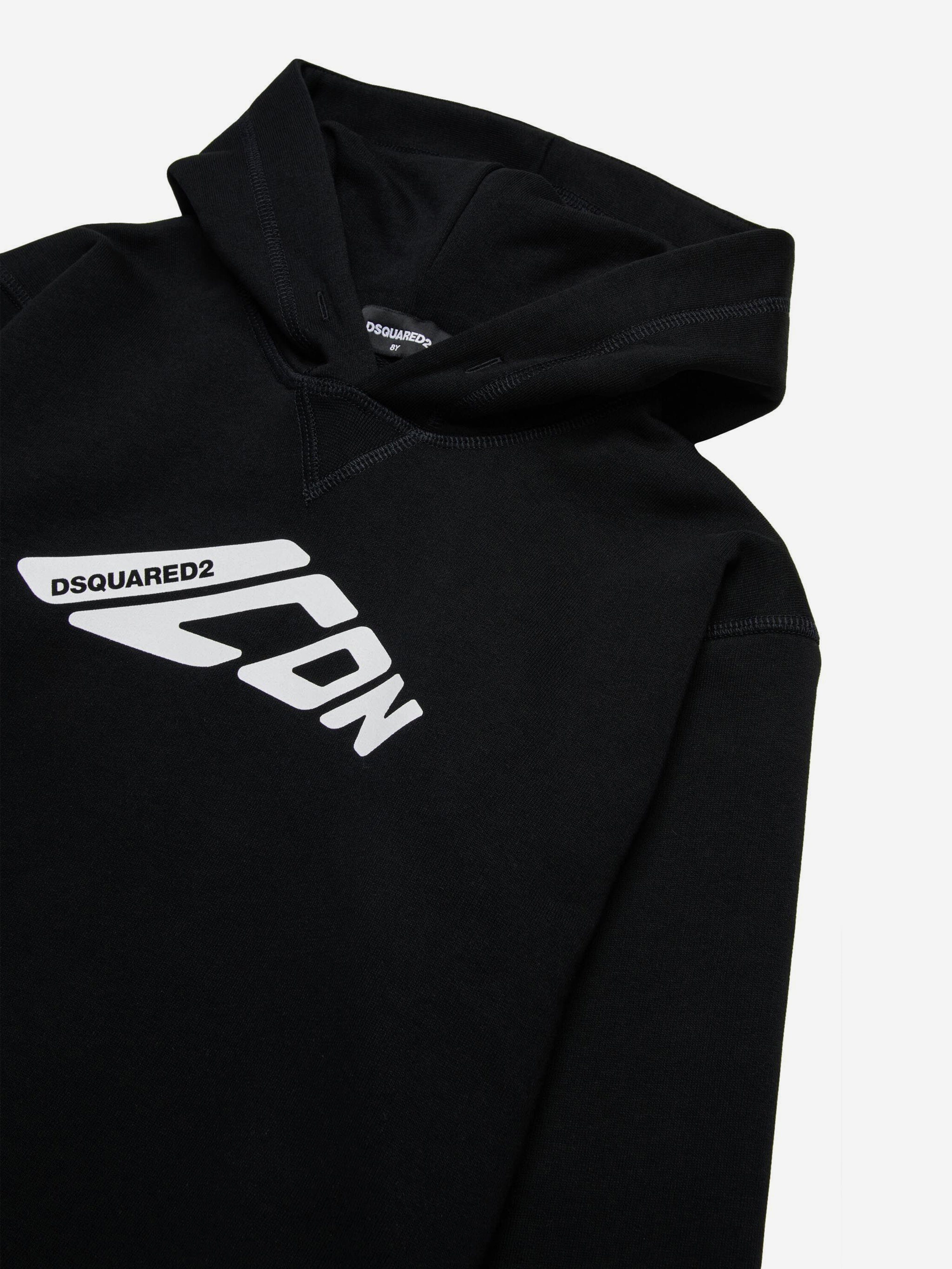 Kids Icon Logo Hoodie in Black