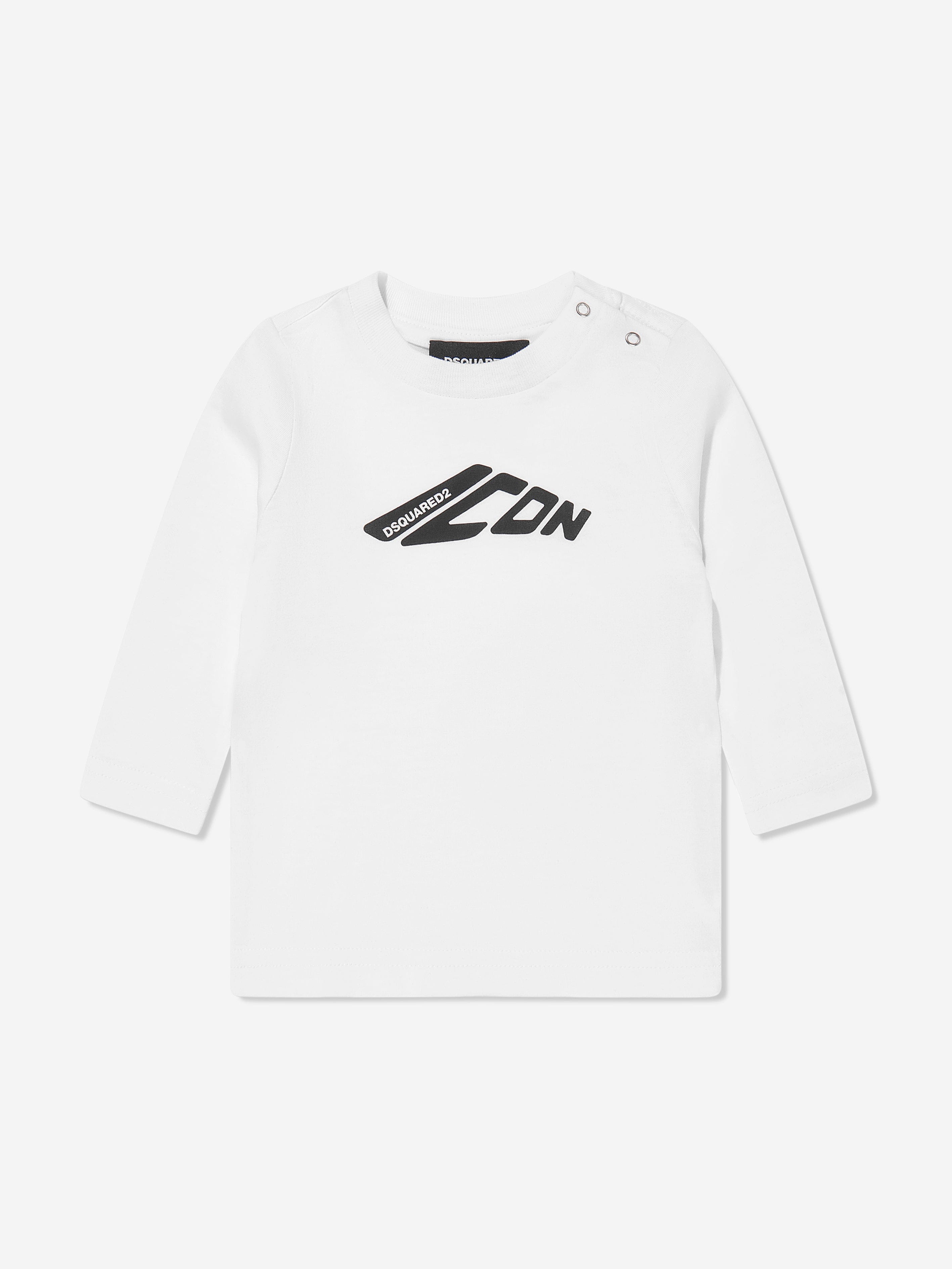 Baby Long Sleeve Icon T-Shirt in White