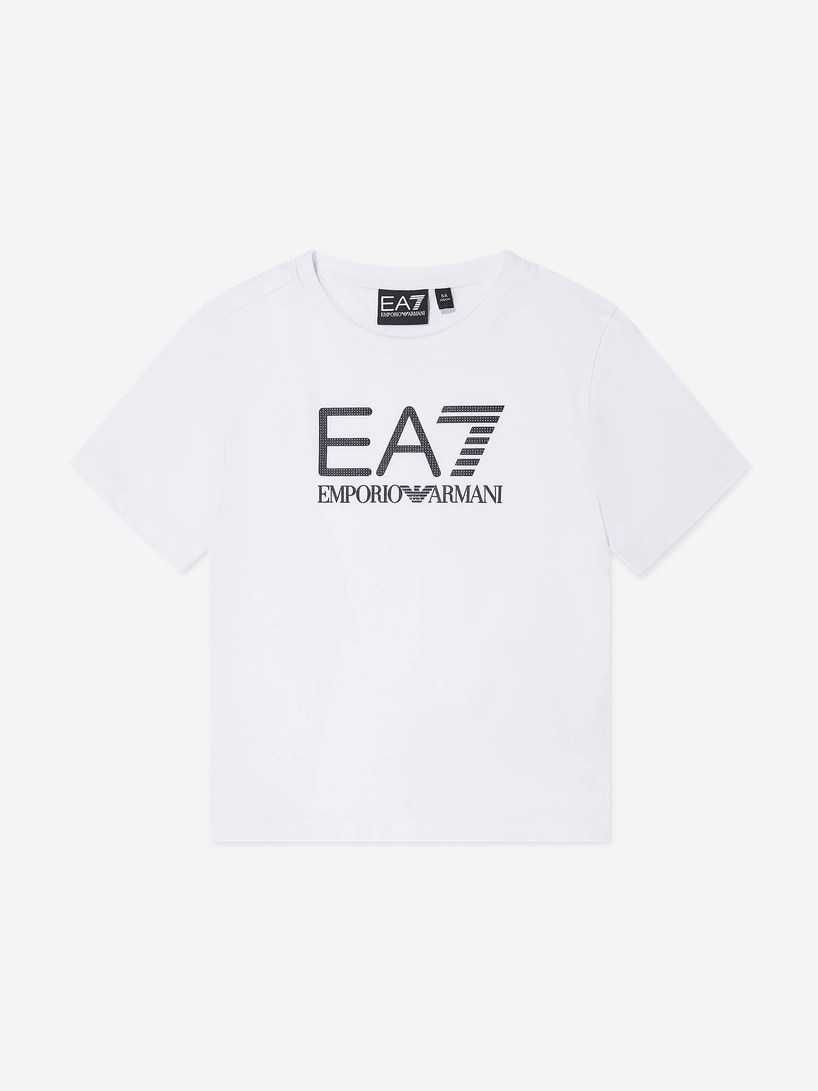 EA7 Emporio Armani Boys Logo T-Shirt in White