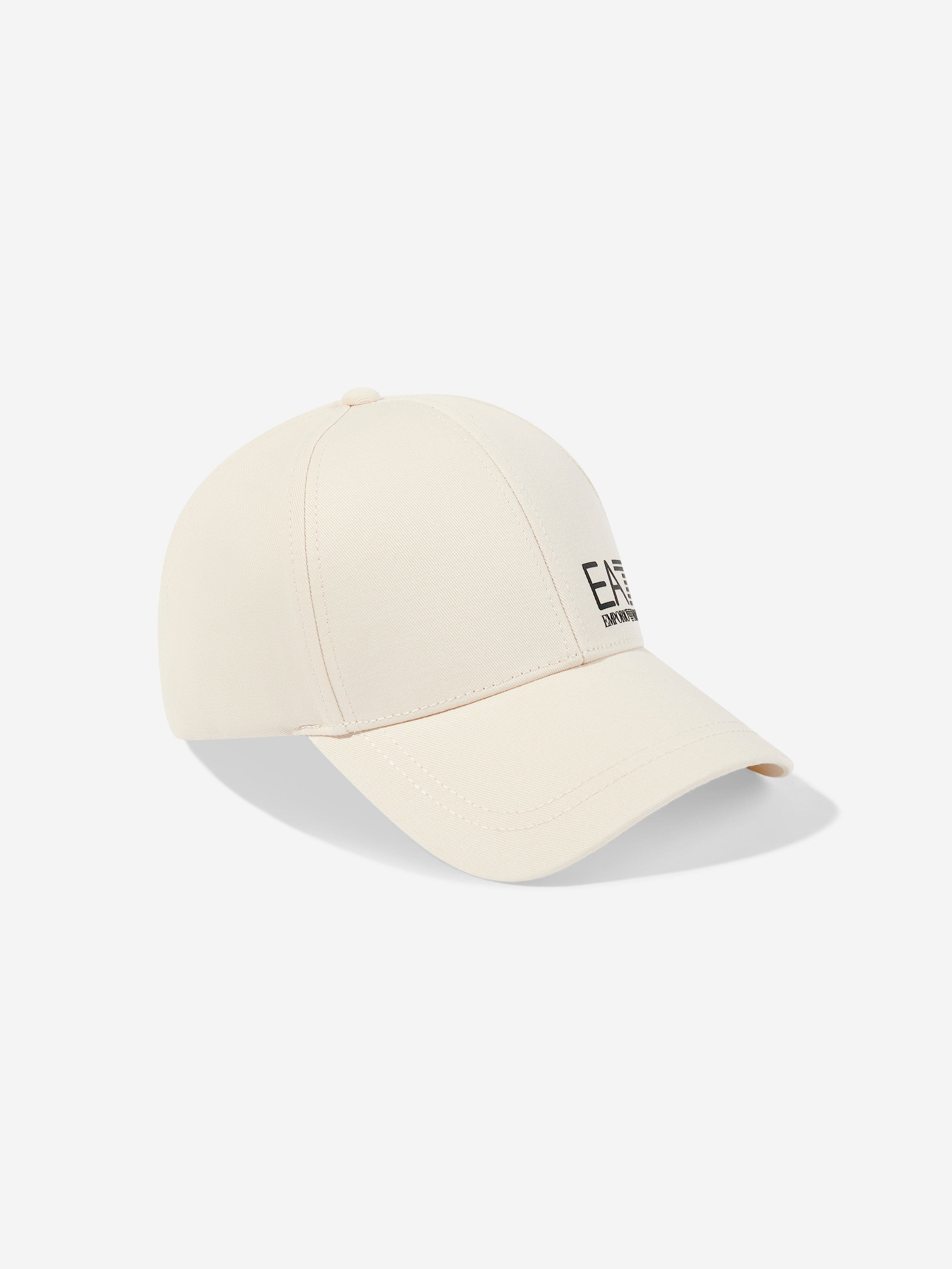 EA7 Emporio Armani Kids Logo Cap in Beige