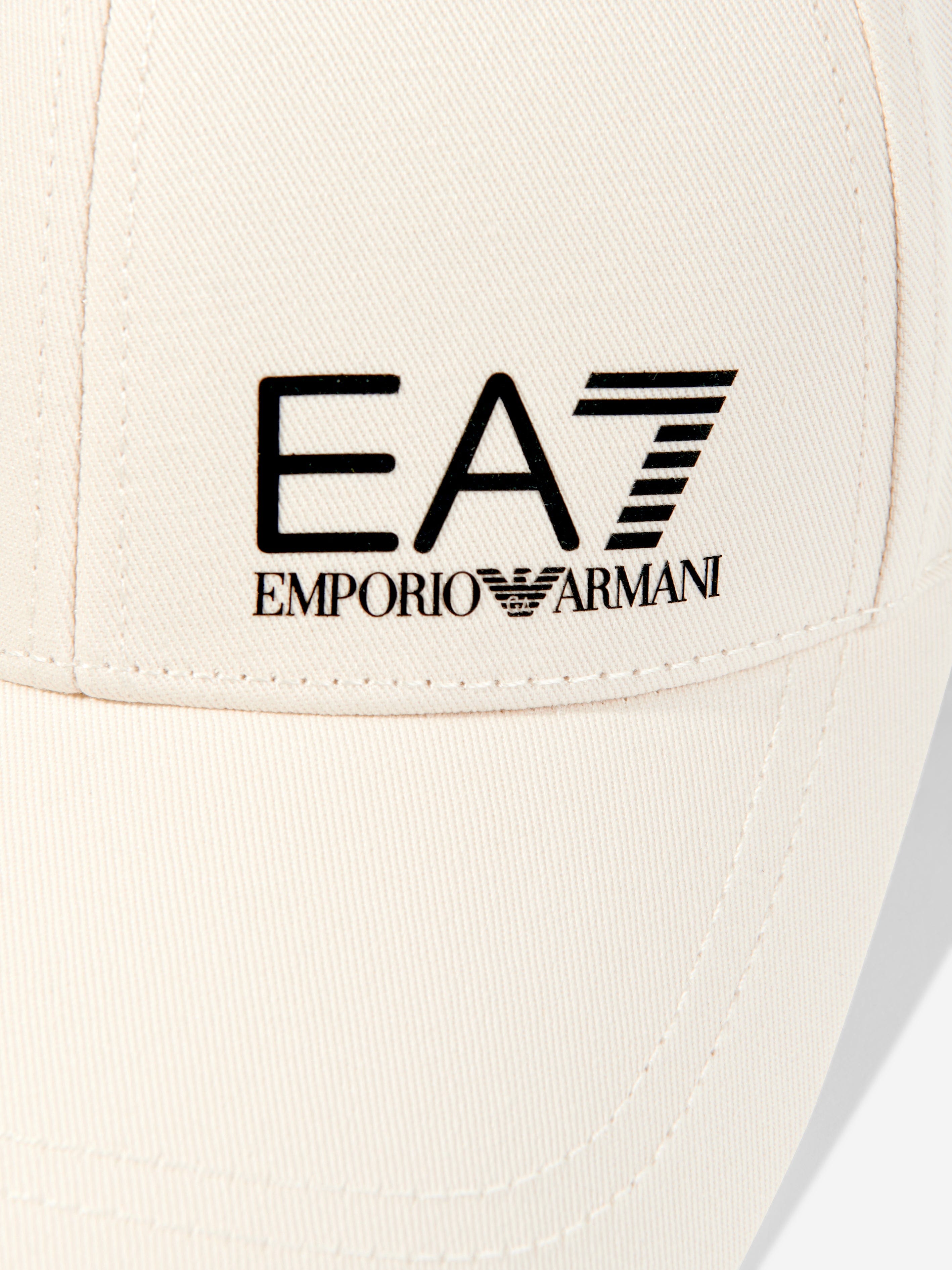 EA7 Emporio Armani Kids Logo Cap in Beige