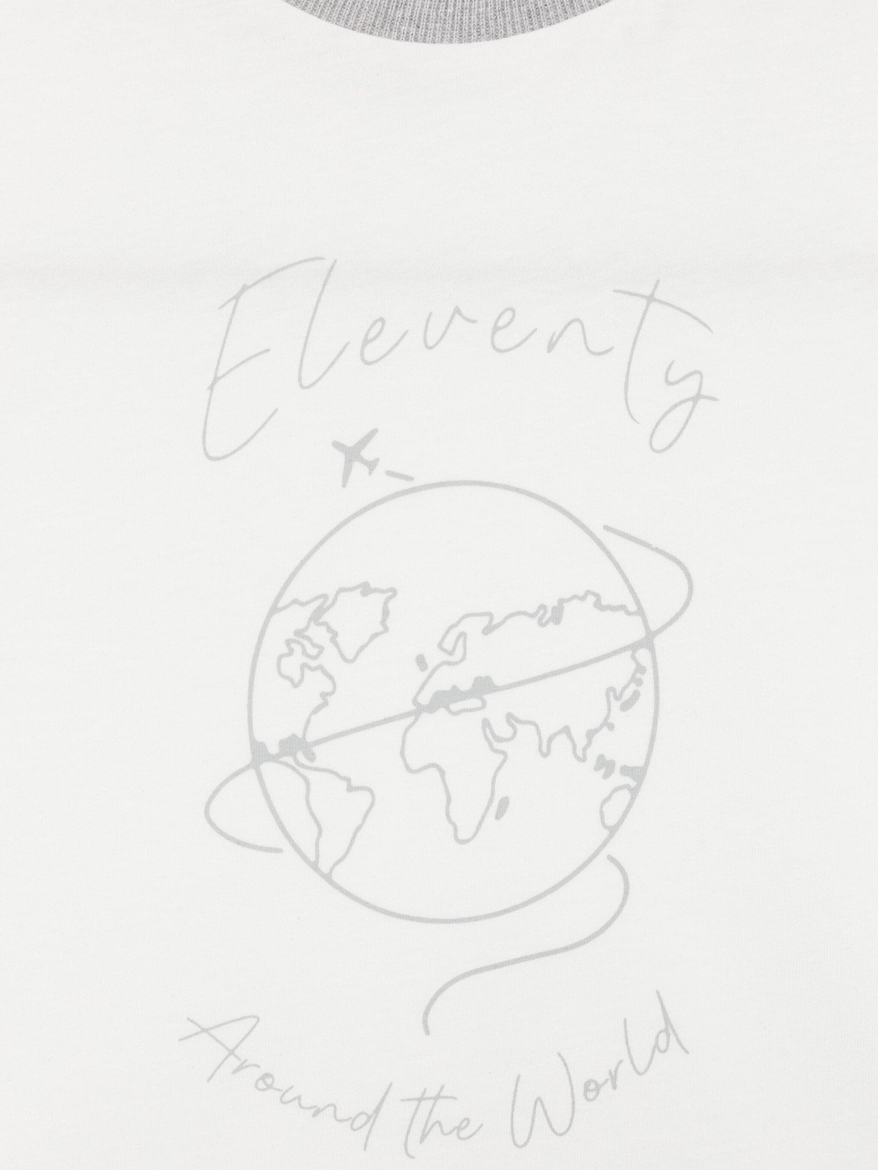 Eleventy Boys Around The World T-Shirt in Ivory