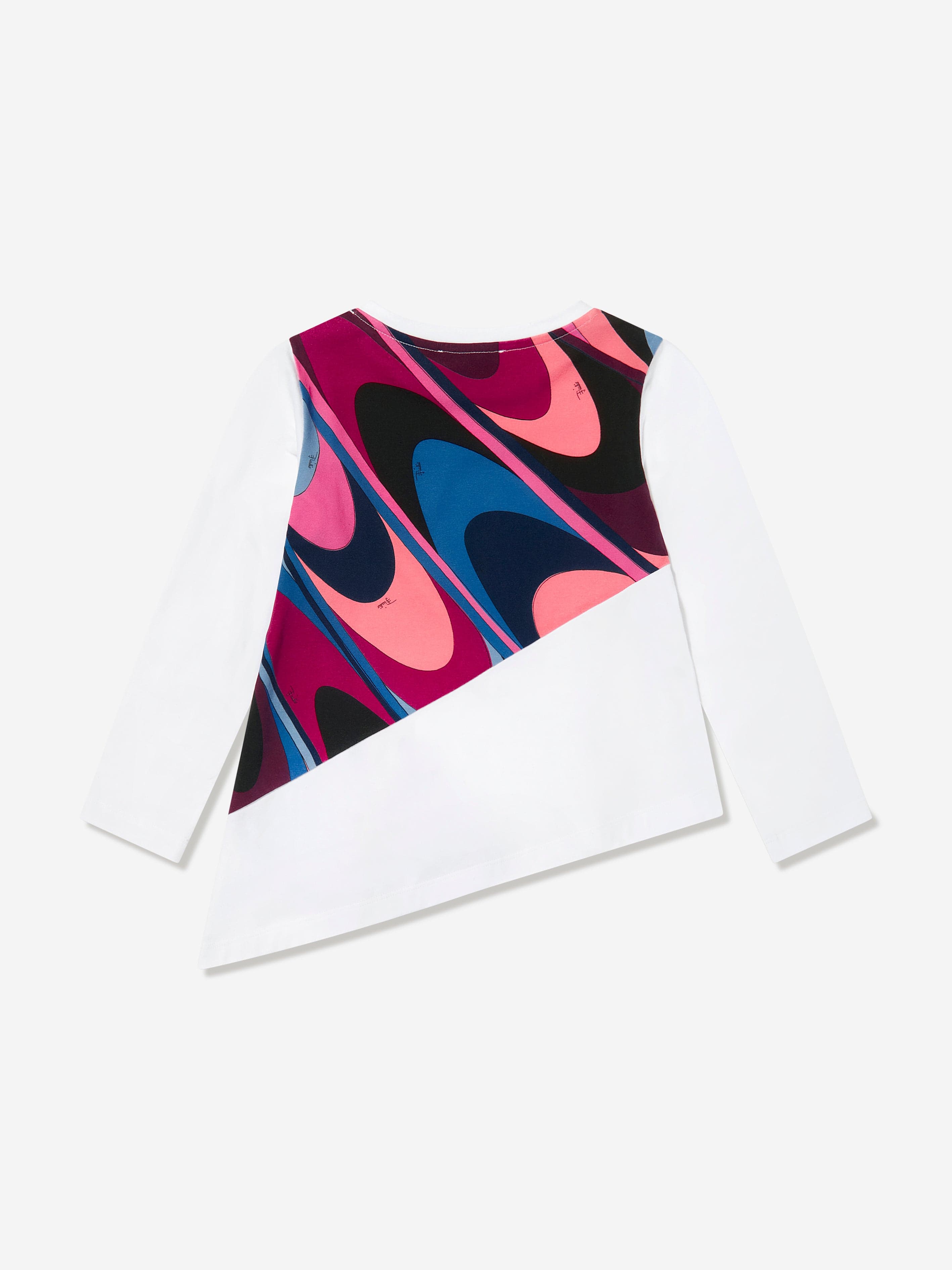 Pucci Girls Long Sleeve T-Shirt in Ivory
