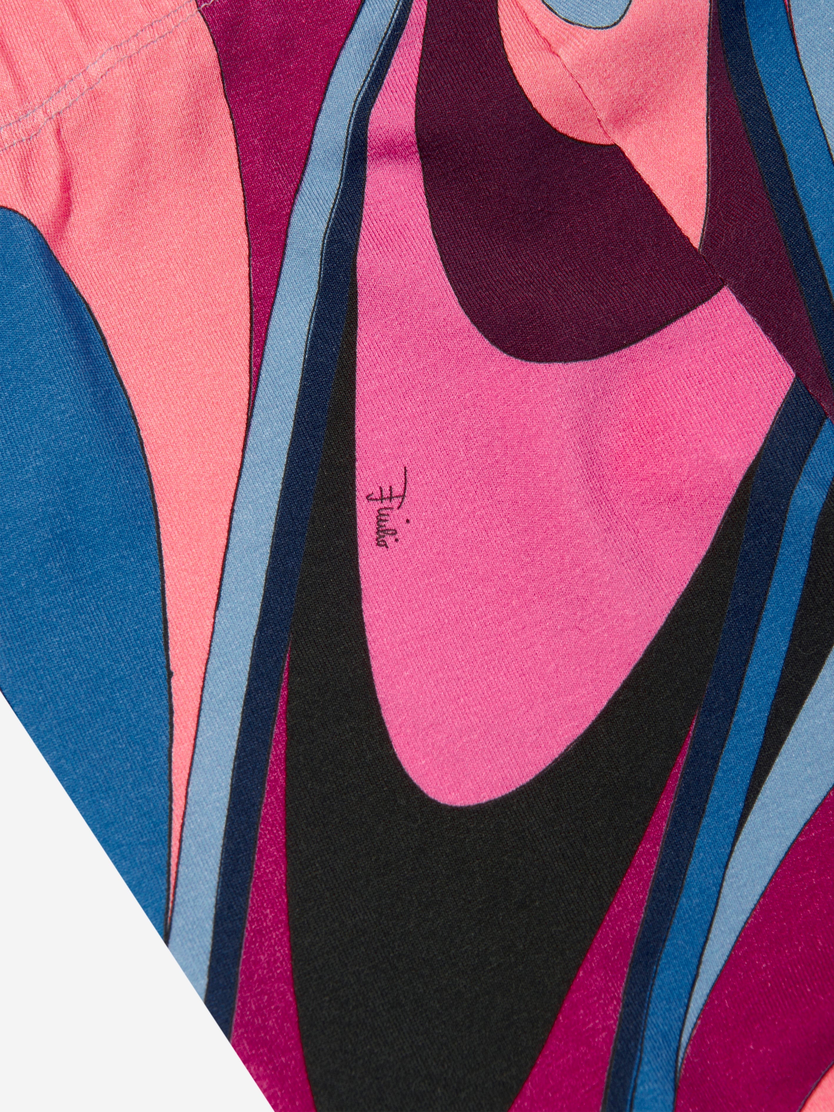 Pucci Girls Onde Flared Leggings in Multicolour