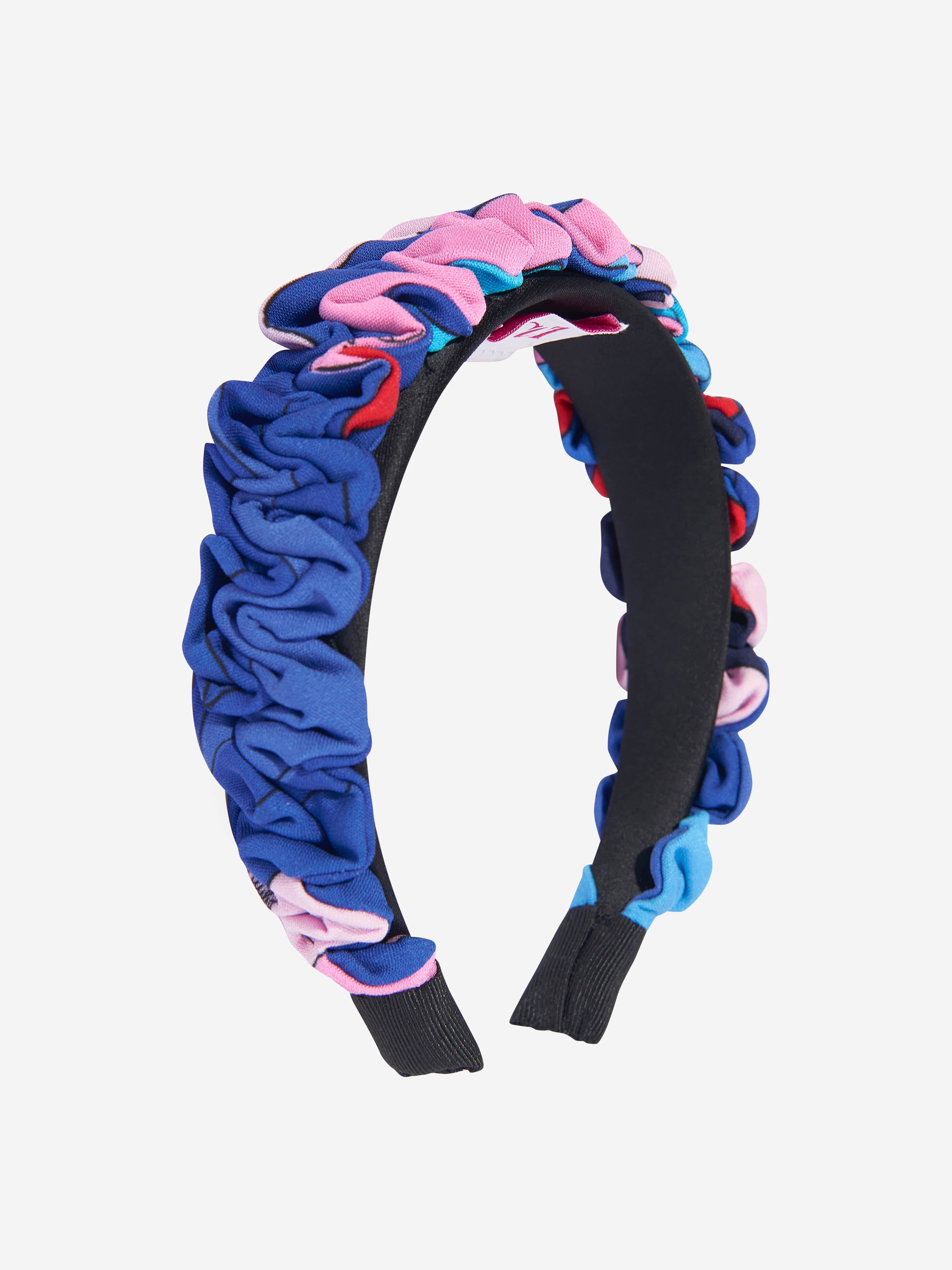 Girls Ruched Iride Print Headband in Multicolour