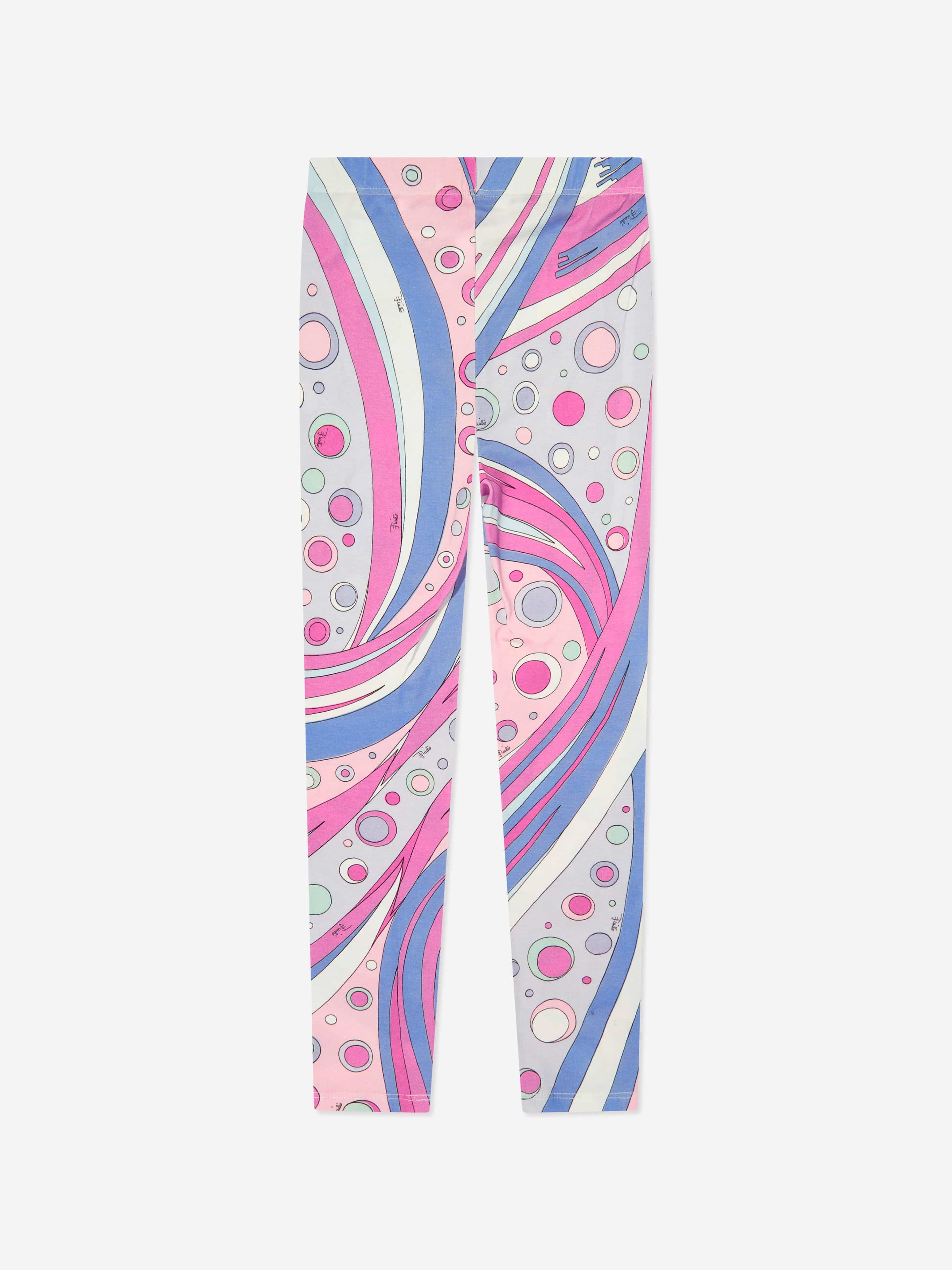 Girls Fontane Print Leggings in Pink