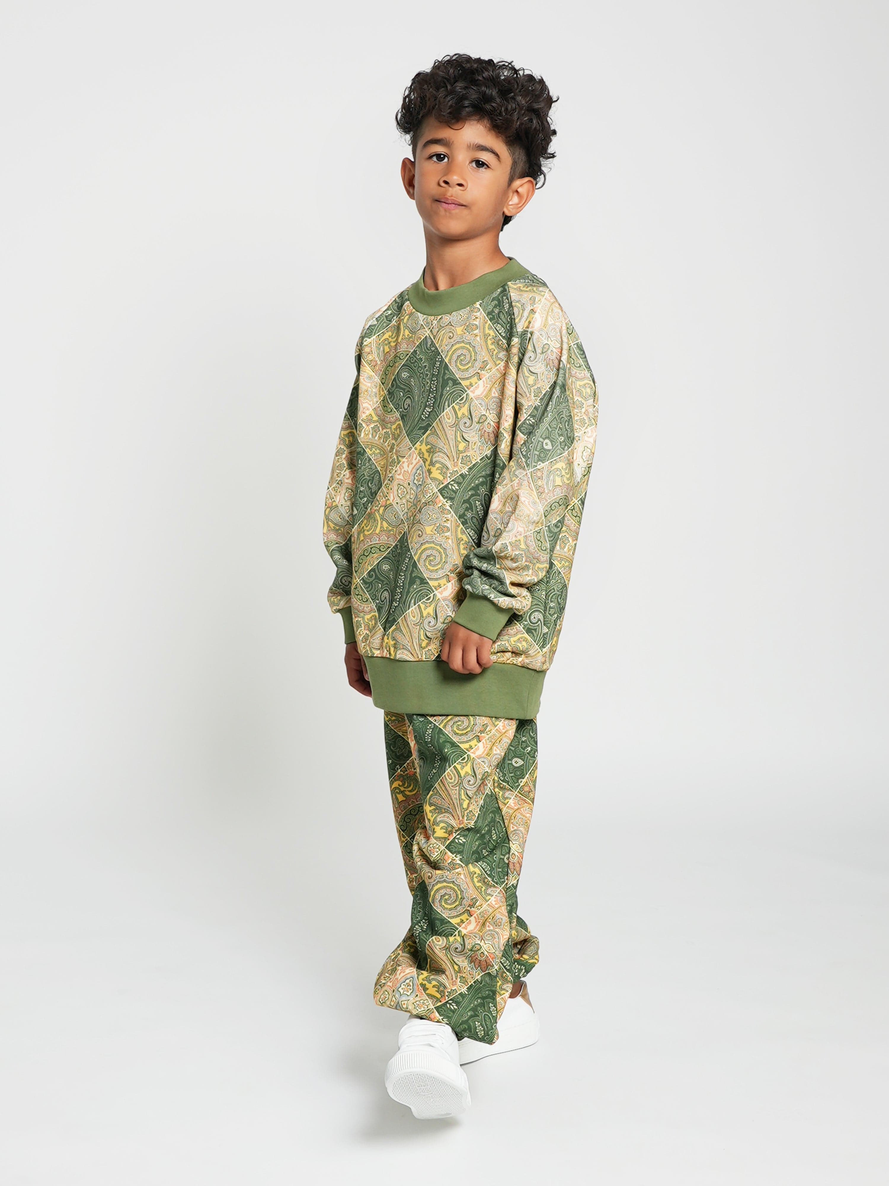Etro Boys Paisley Sweatshirt in Green
