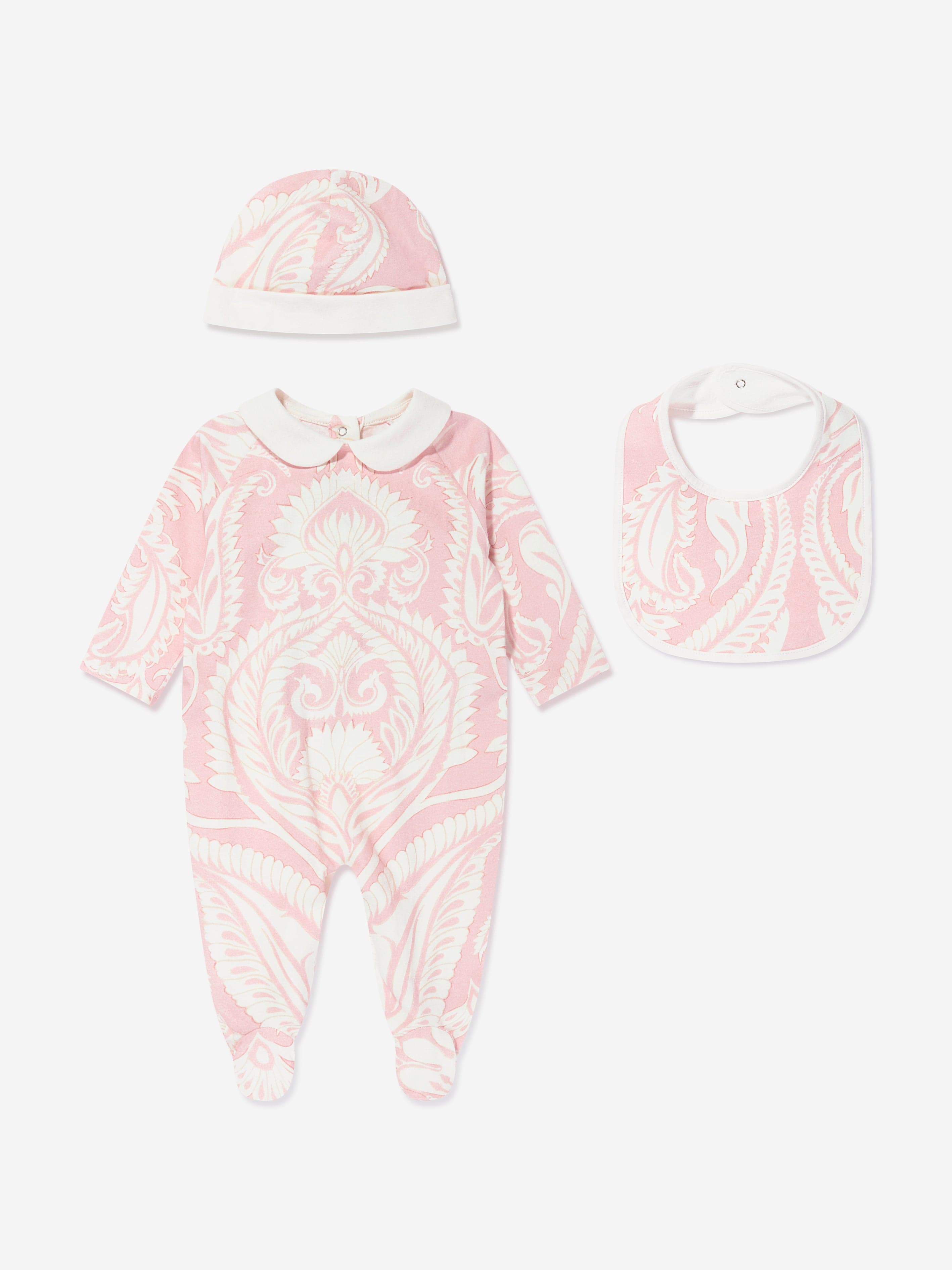 Etro Baby Girls 3 Piece Babygrow Gift Set in Pink