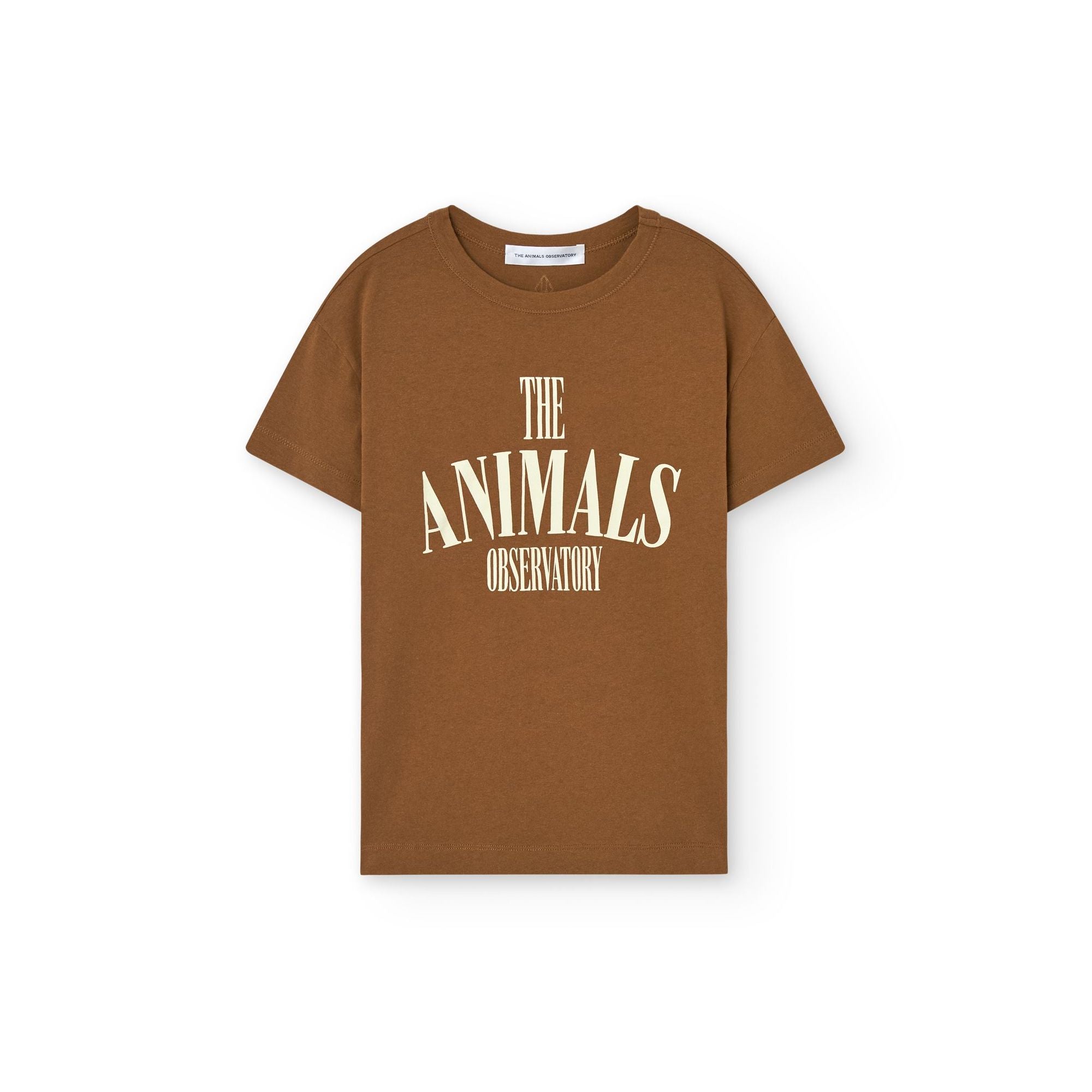 T-shirt unisexe en coton avec logo marron