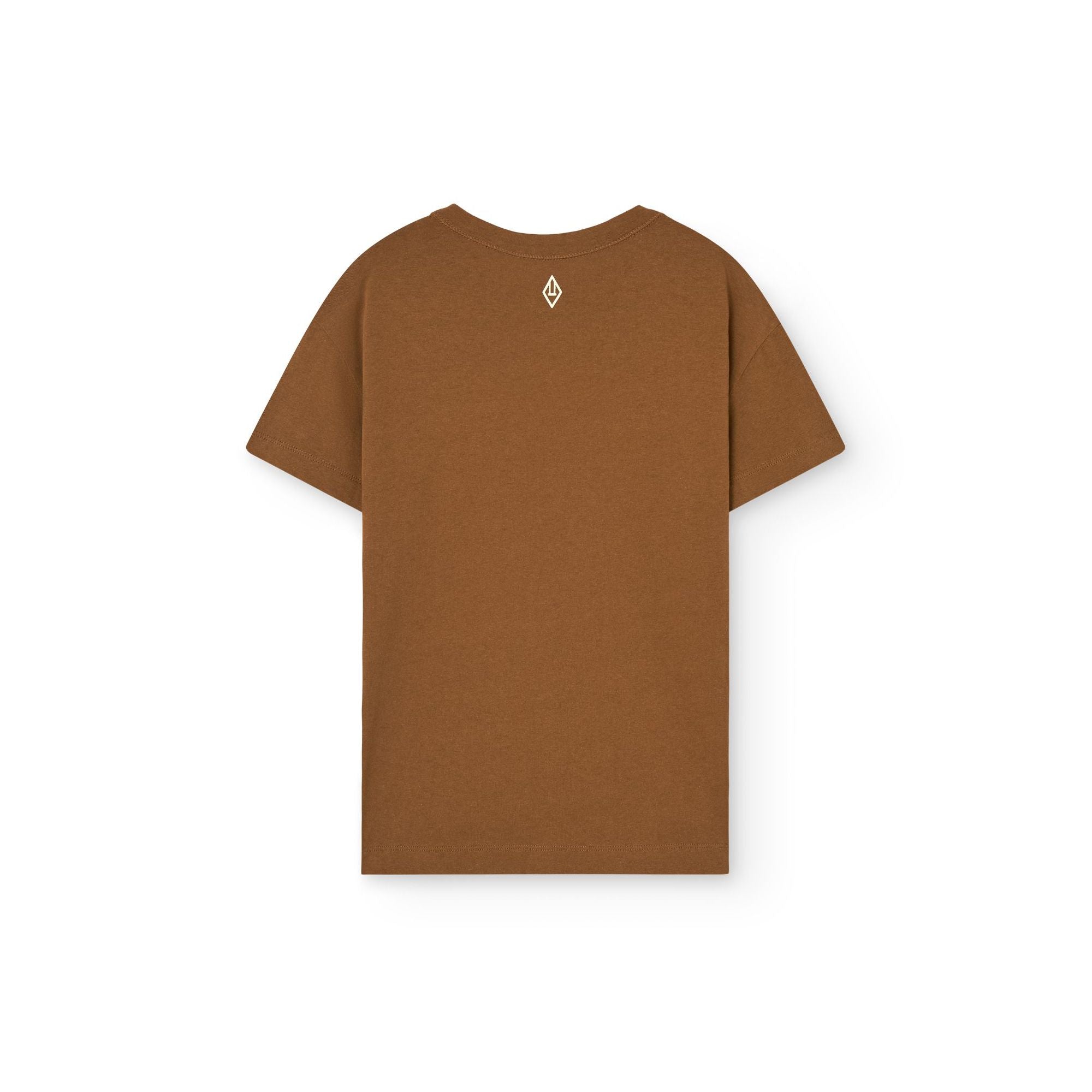 T-shirt unisexe en coton avec logo marron
