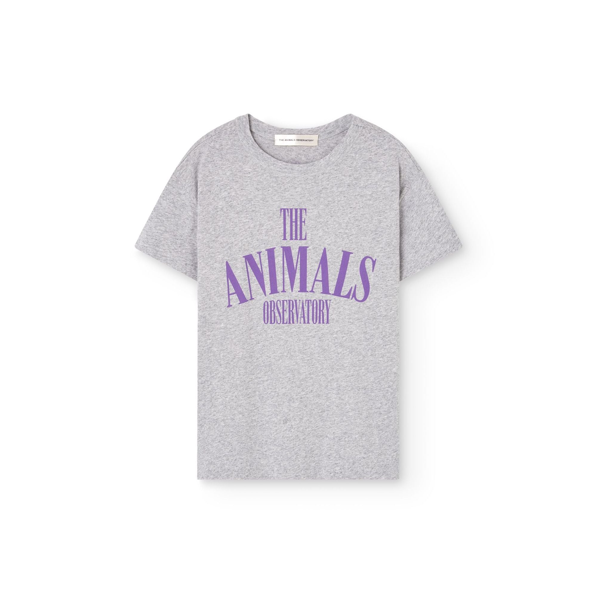 T-shirt unisexe en coton gris clair avec logo