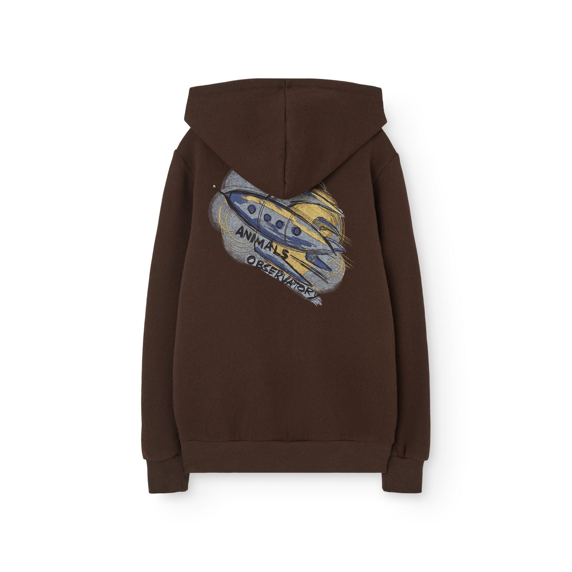 Haut zippé en coton marron pour garçons et filles