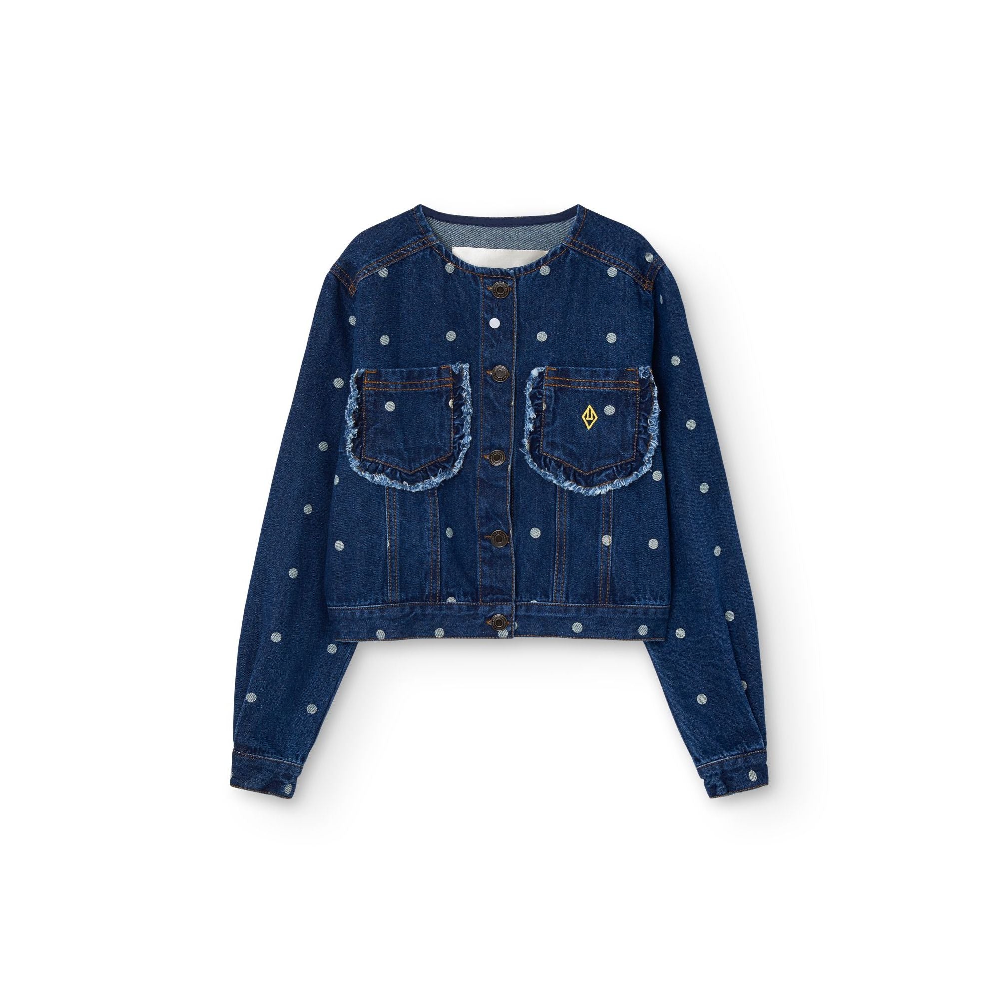 Blouson en jean à pois bleus pour filles