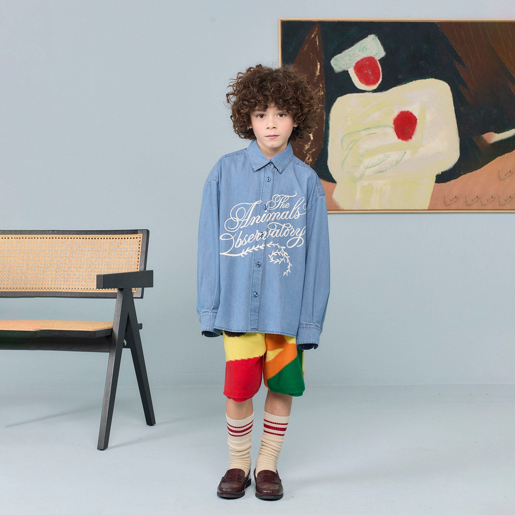 Chaussettes longues en coton blanc à logo pour garçons et filles