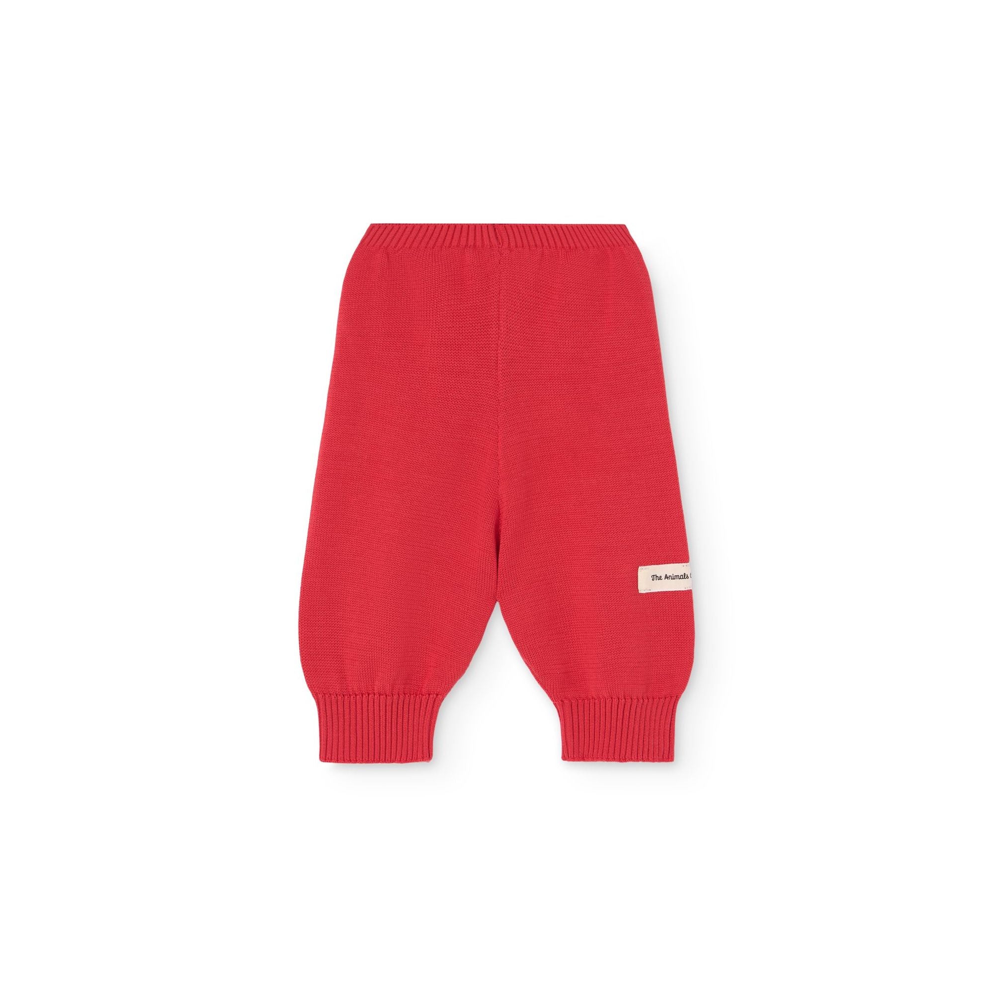 Pantalon rouge en coton pour bébés garçons et filles