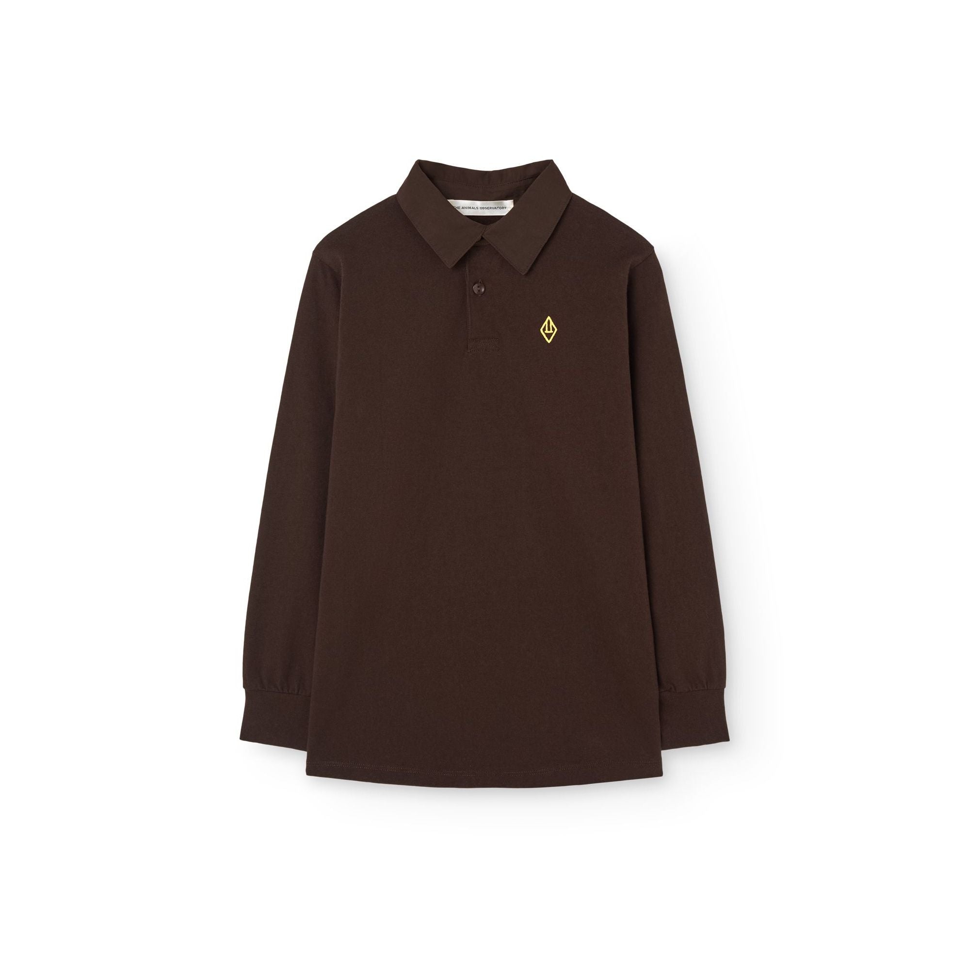 Polo en coton marron foncé pour garçons et filles