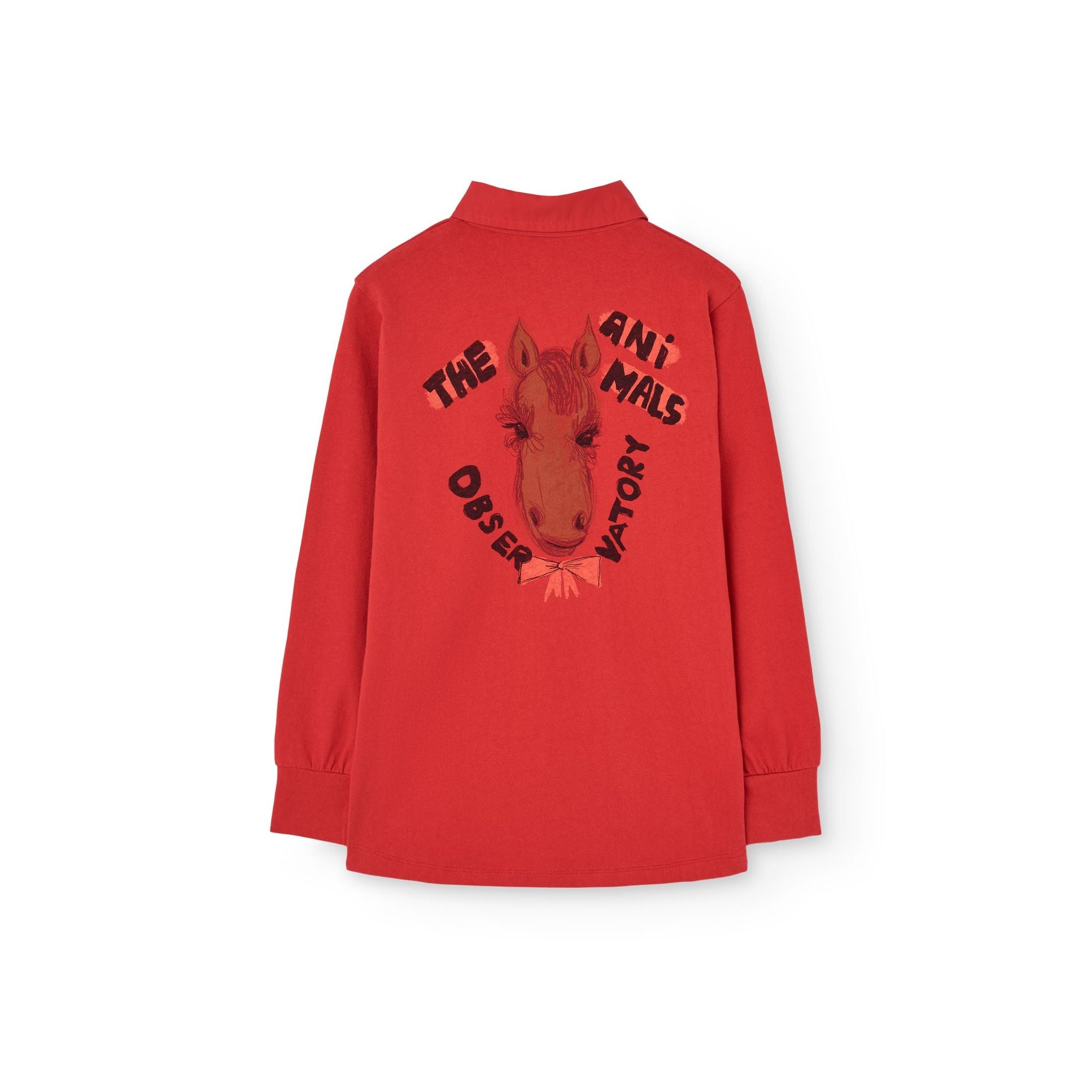 Polo en coton rouge pour garçons et filles
