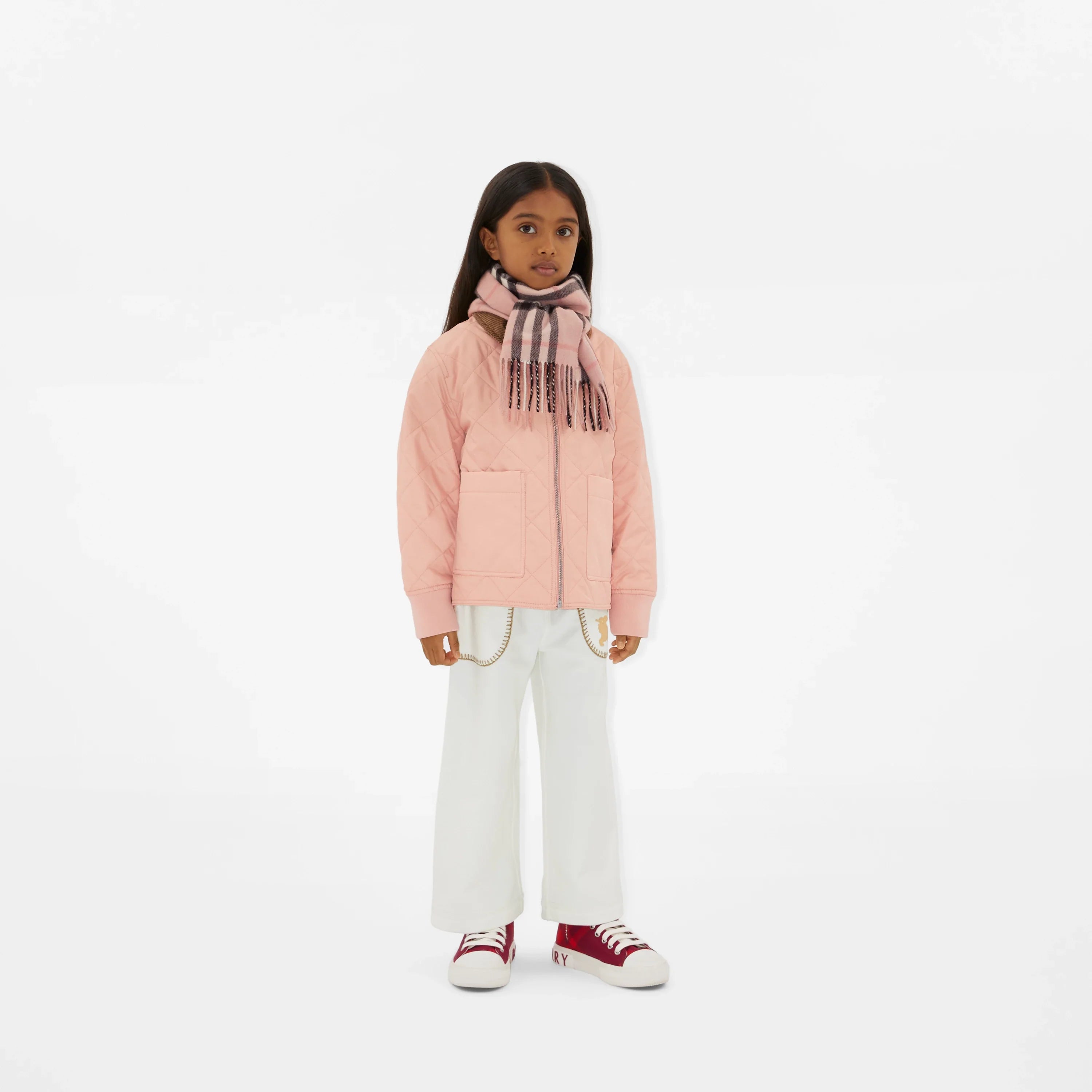 Girls Quilted Otis Jacket in Pink