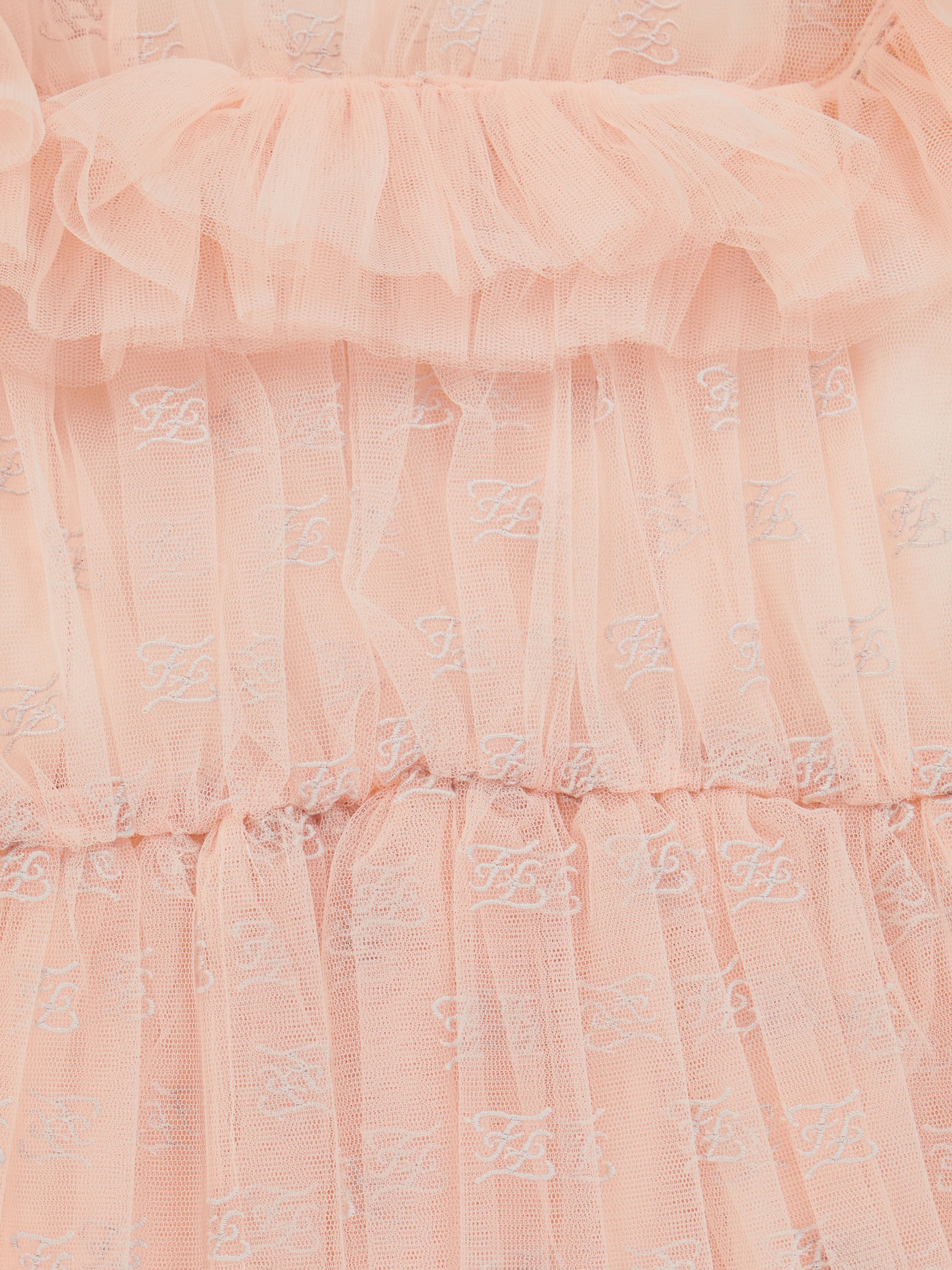 Girls Embroidered Tulle Dress