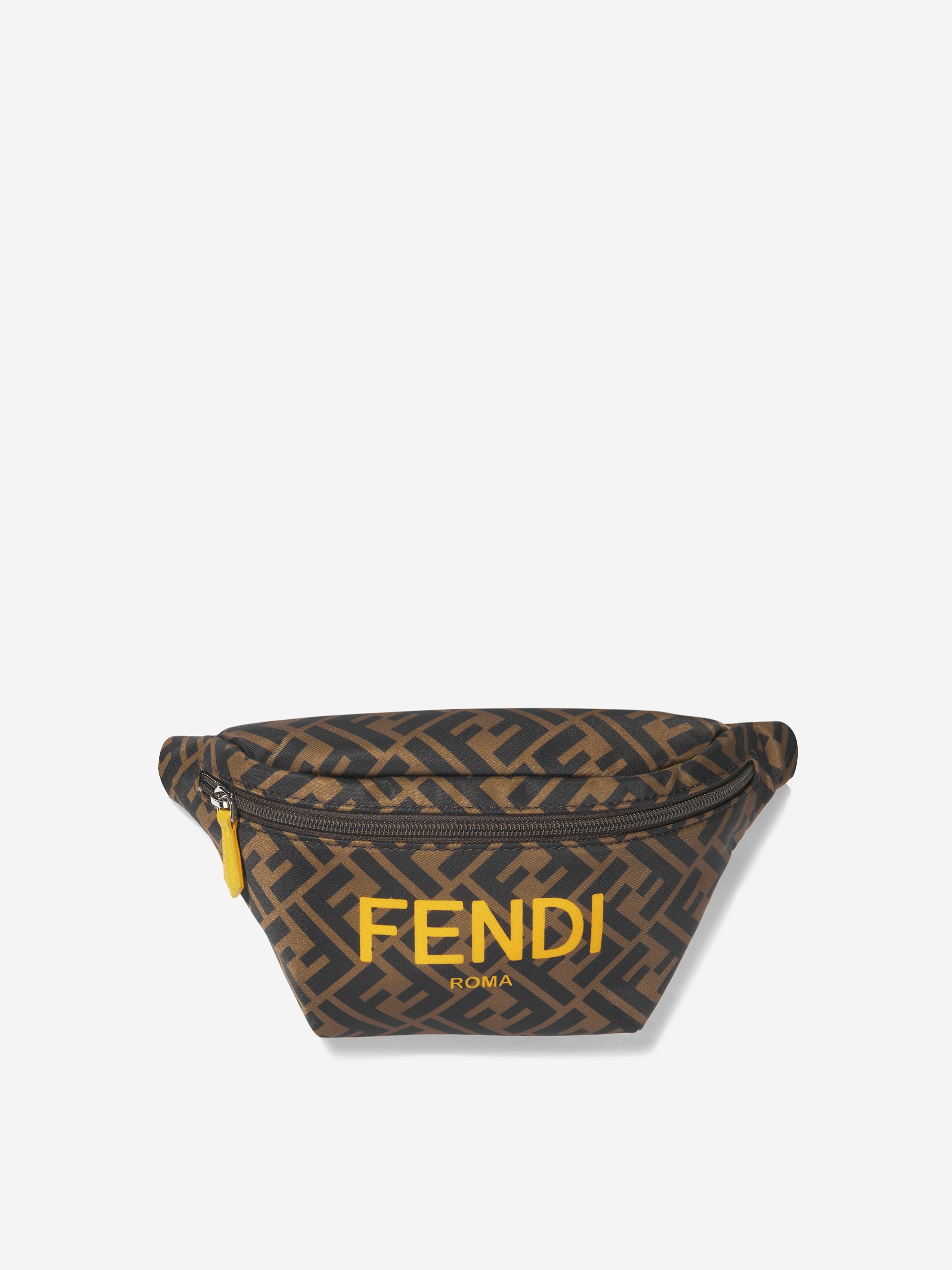 Kids FF Logo Belt Bag in Brown
