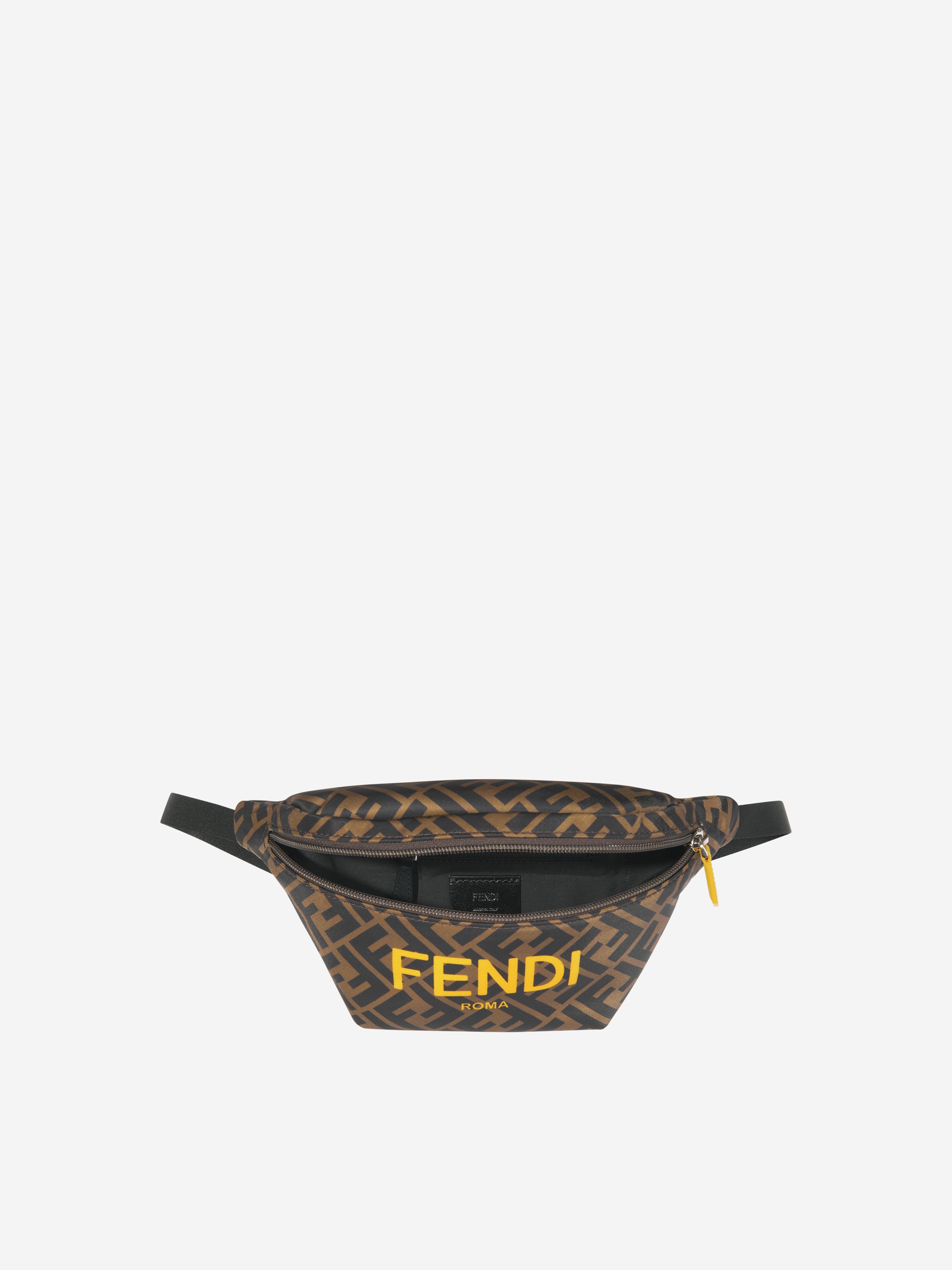 Kids FF Logo Belt Bag in Brown