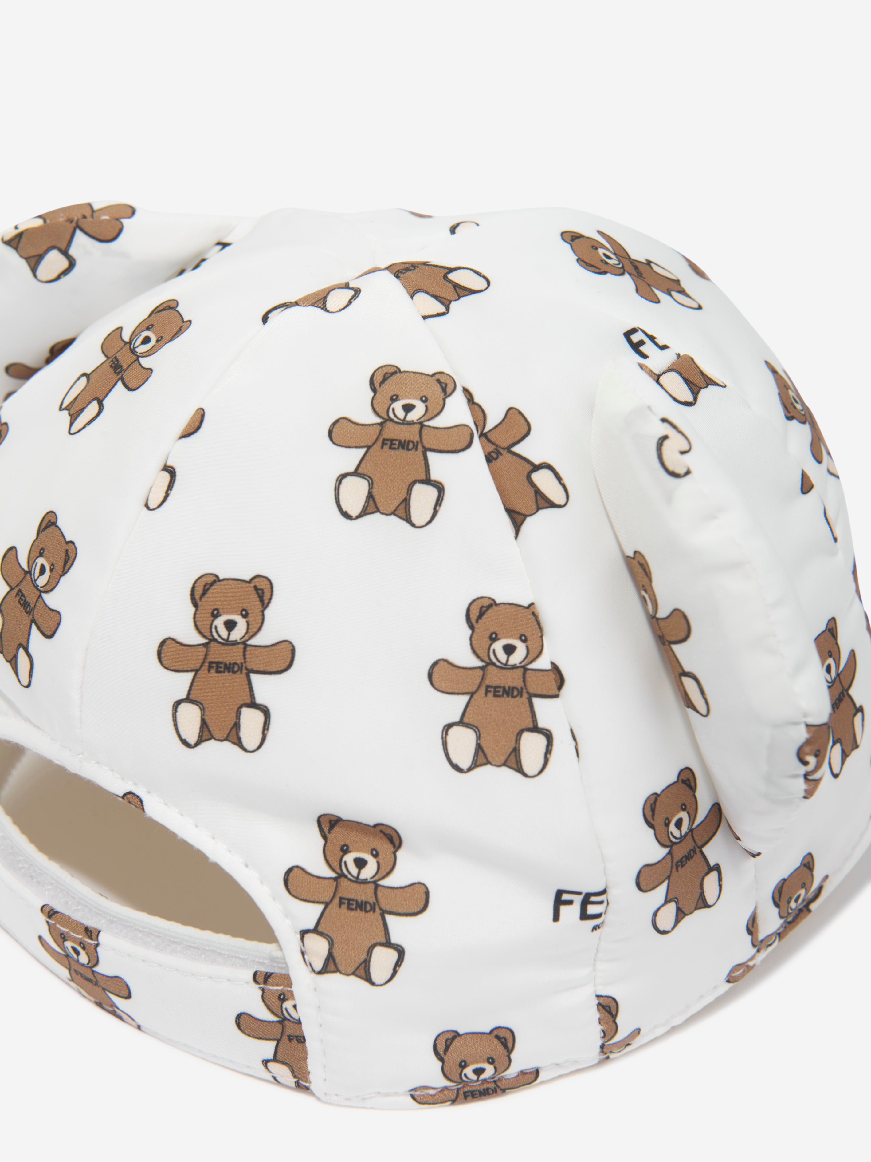 Baby Teddy Bear Cap in Ivory