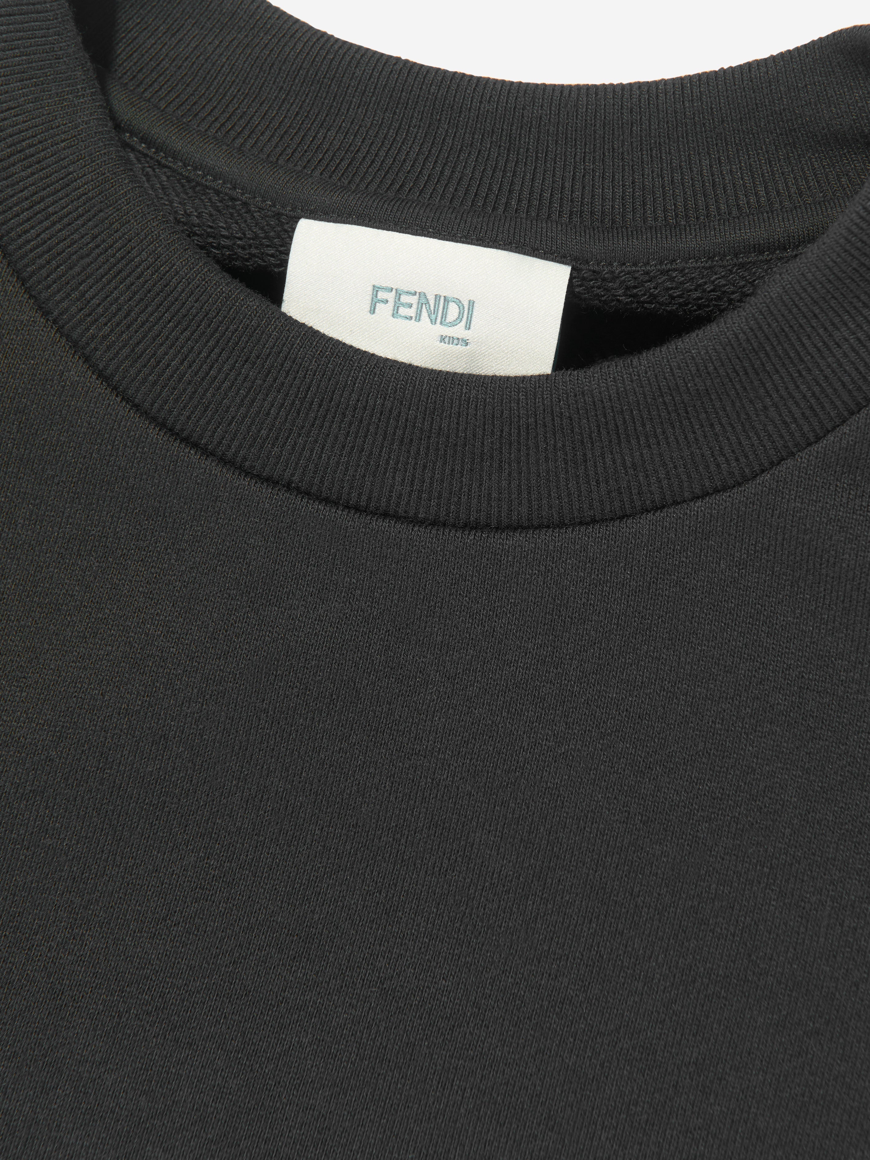 Girls Cropped FF Logo Top in Black